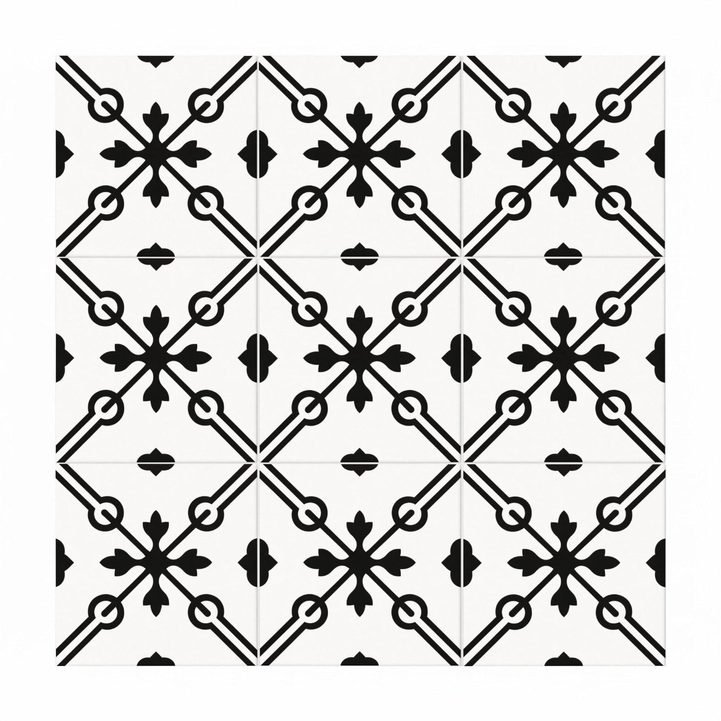 Azulejo Negro y blanco Interlocking