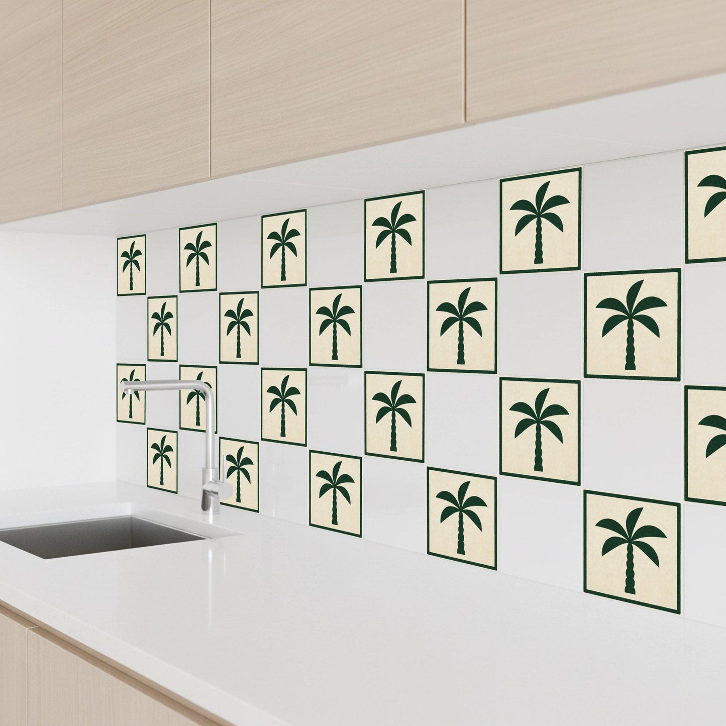 Ceramic Tile Palmera árbol minimalista — Timeless Decorative Design