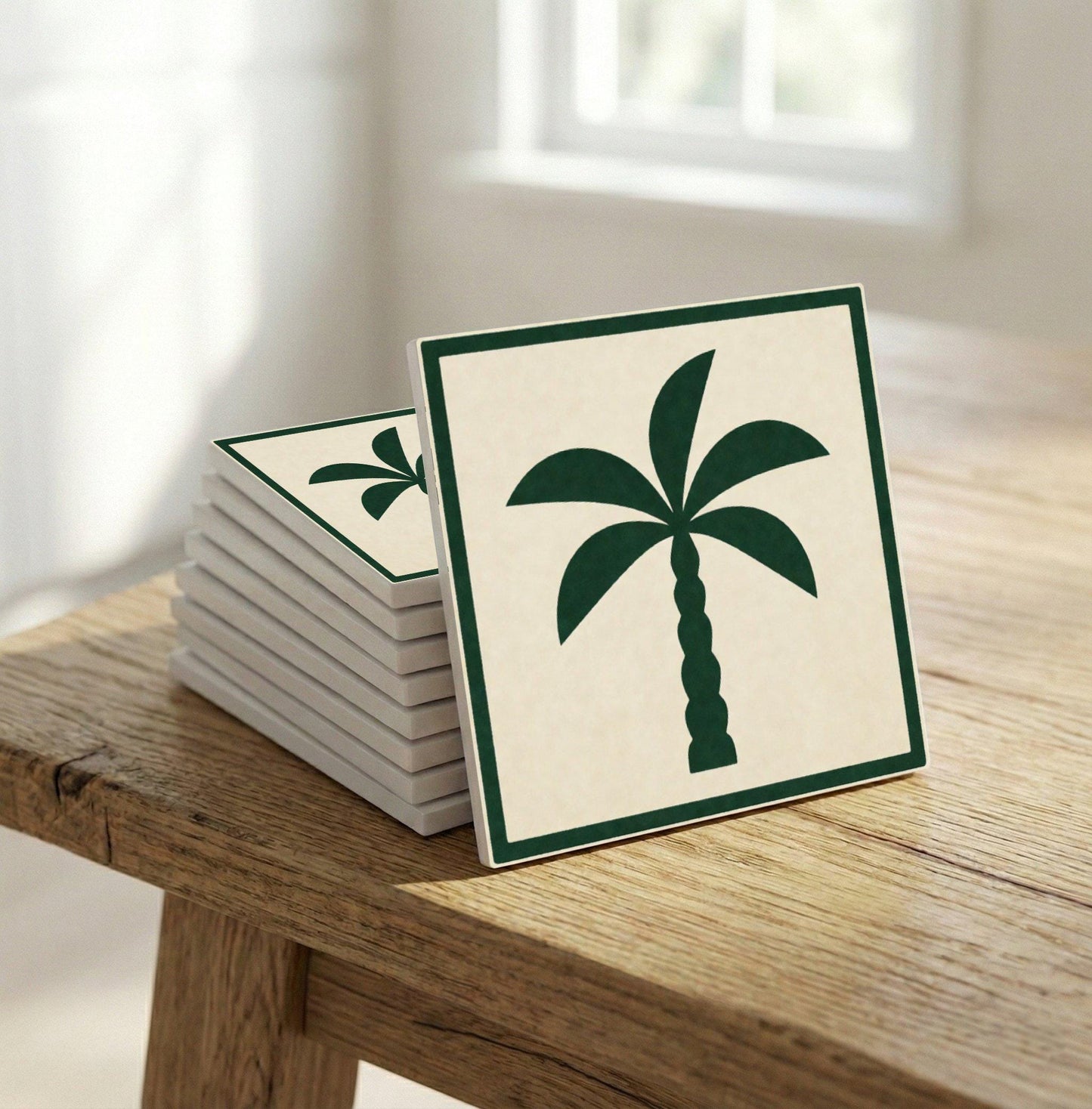Ceramic Tile Palmera árbol minimalista — Timeless Decorative Design