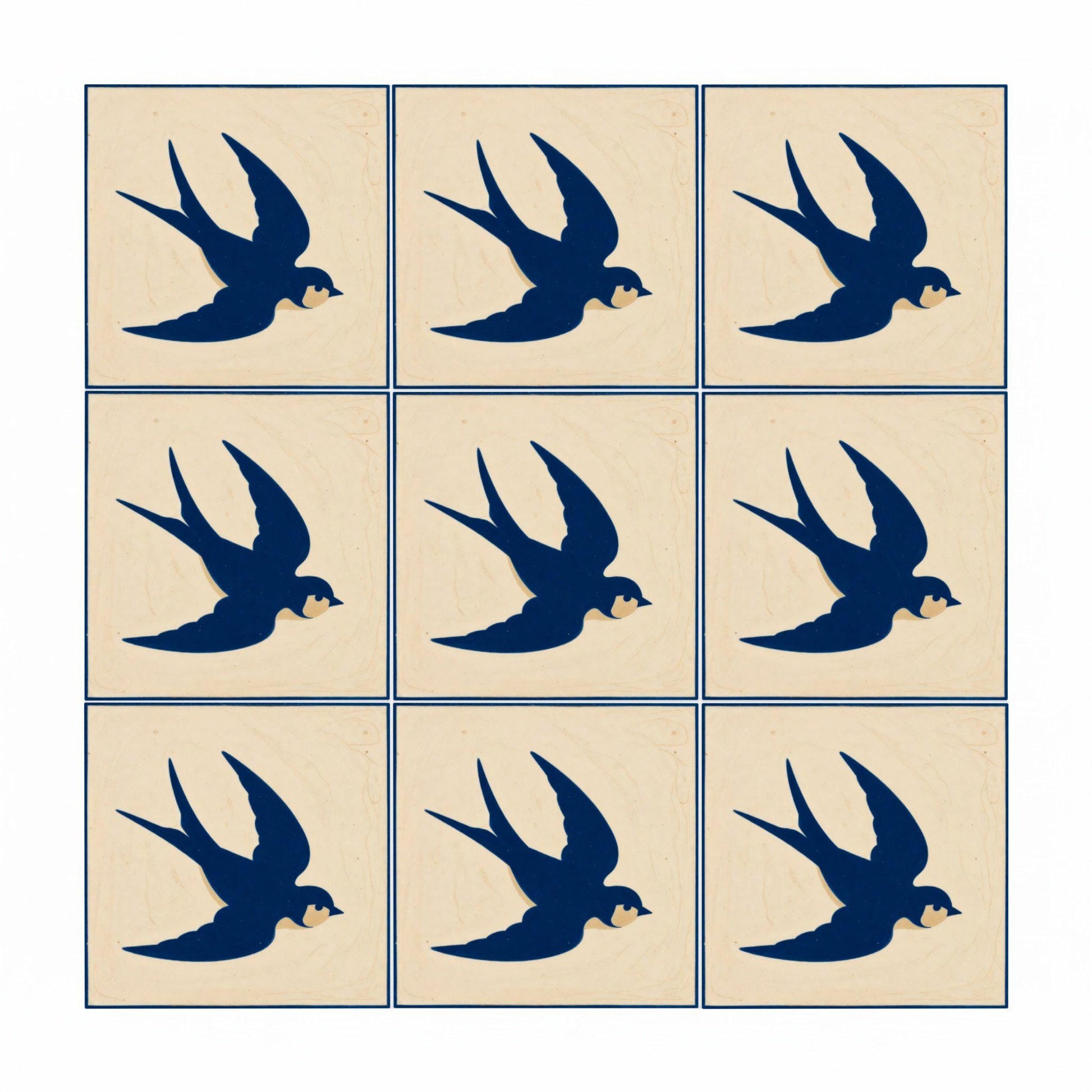 Swallow Minimalist — Classic Decorative Pattern Ceramic Tile
