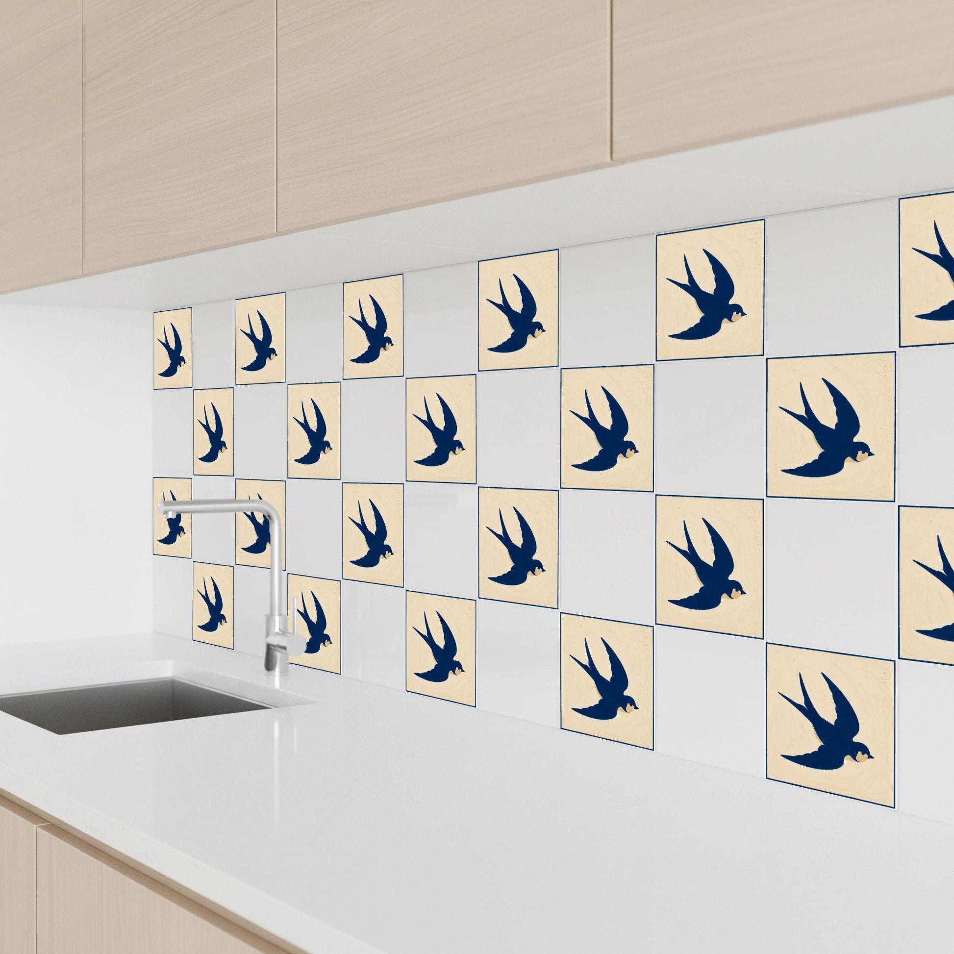 Swallow Minimalist — Classic Decorative Pattern Ceramic Tile