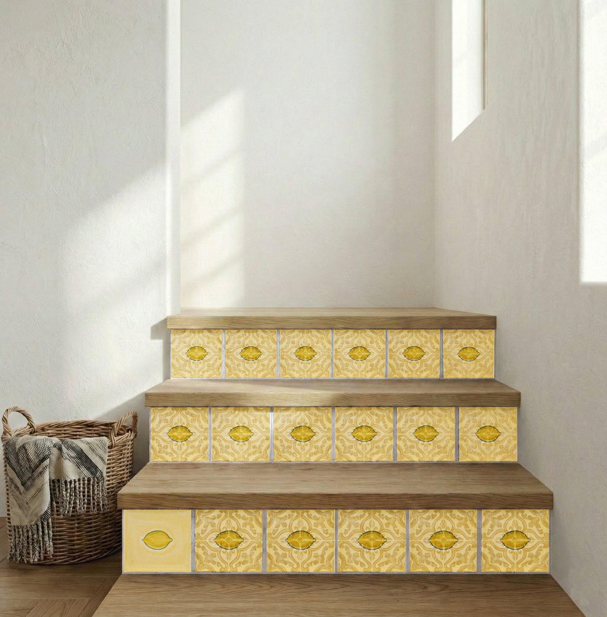 Lemon Minimalist — Floral & Botanical Design Decorative Tile