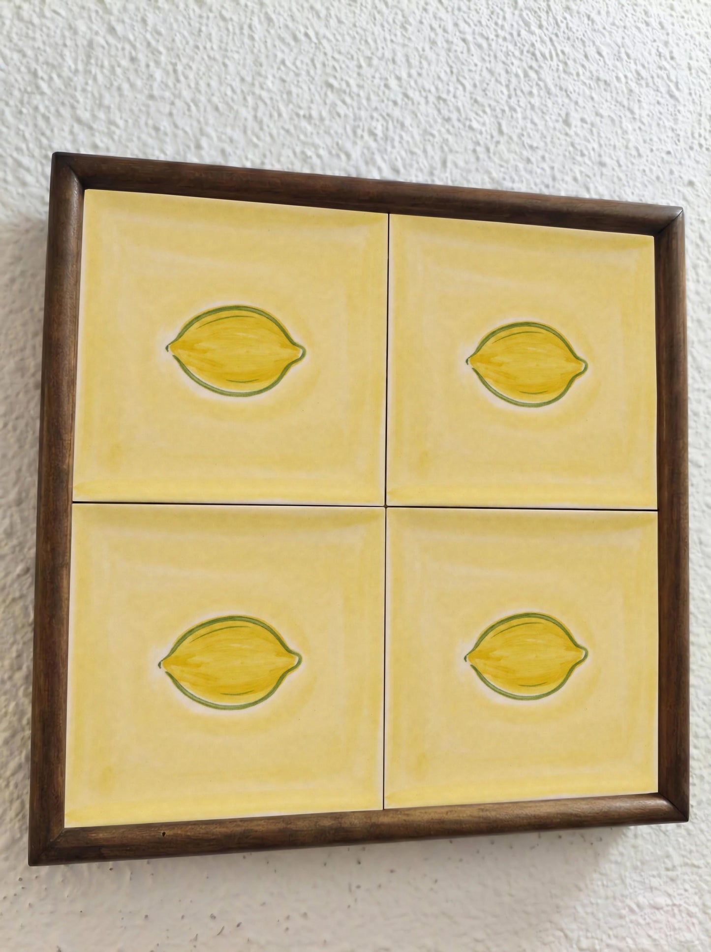 Lemon Minimalist — Floral & Botanical Design Decorative Tile