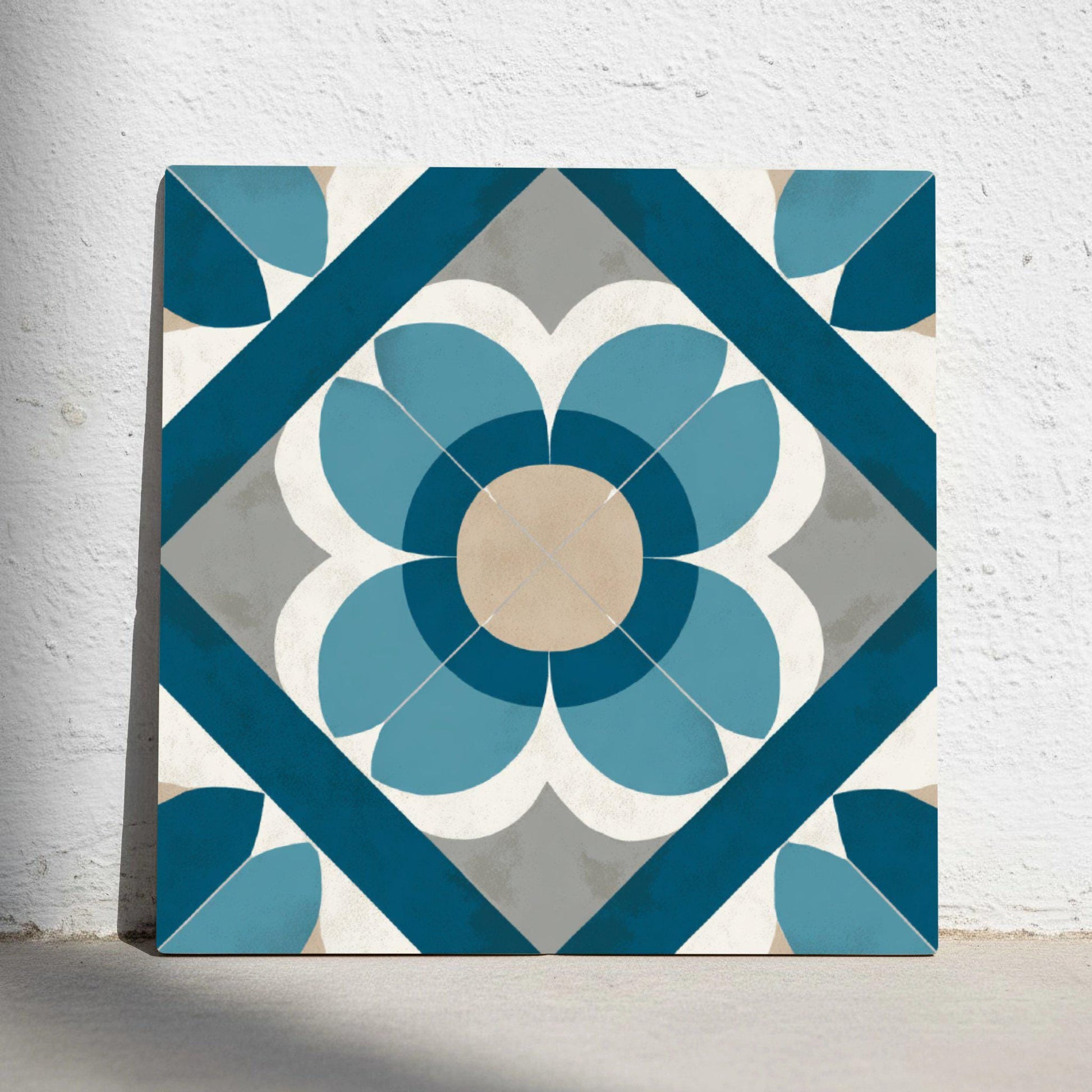Ceramic Tile Marseille Coastal — Botanical Motif