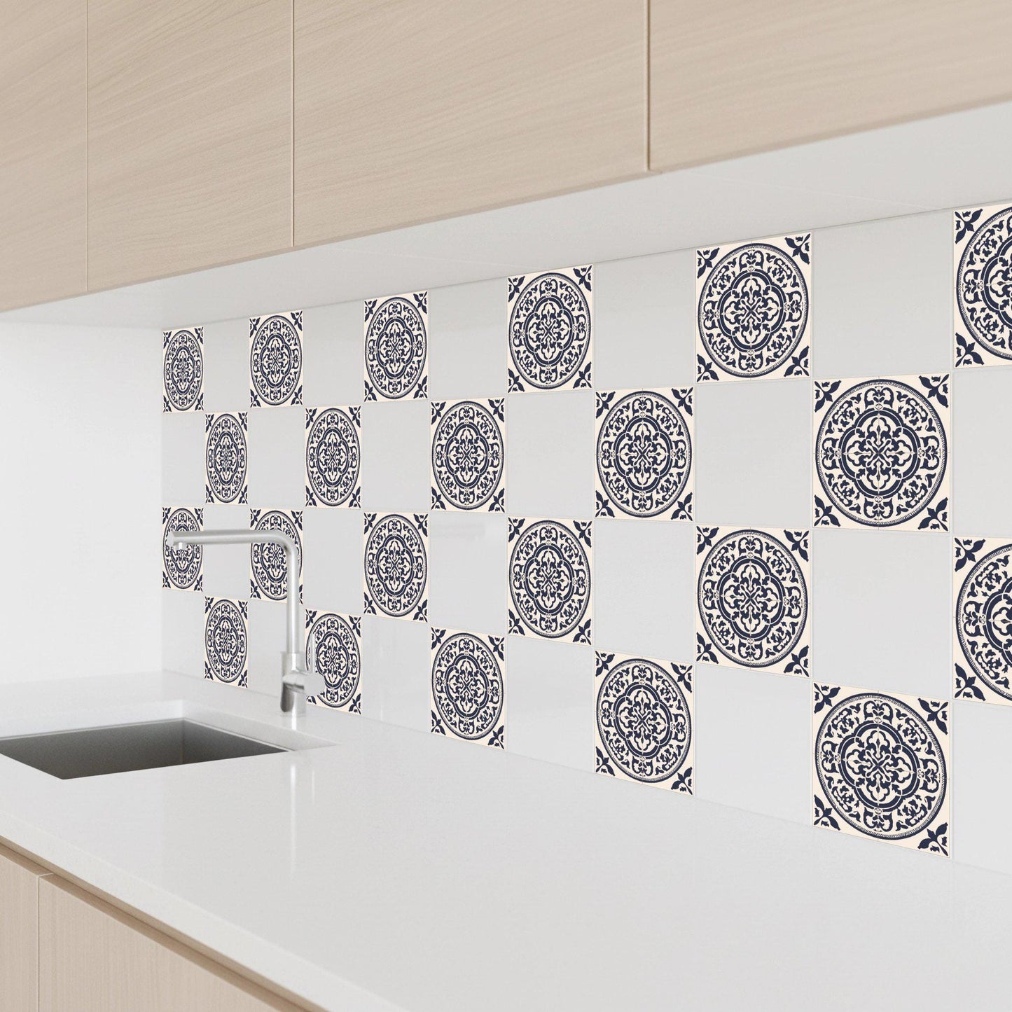 Ceramic Tile Stockholm Blue — Modern Geometric Design