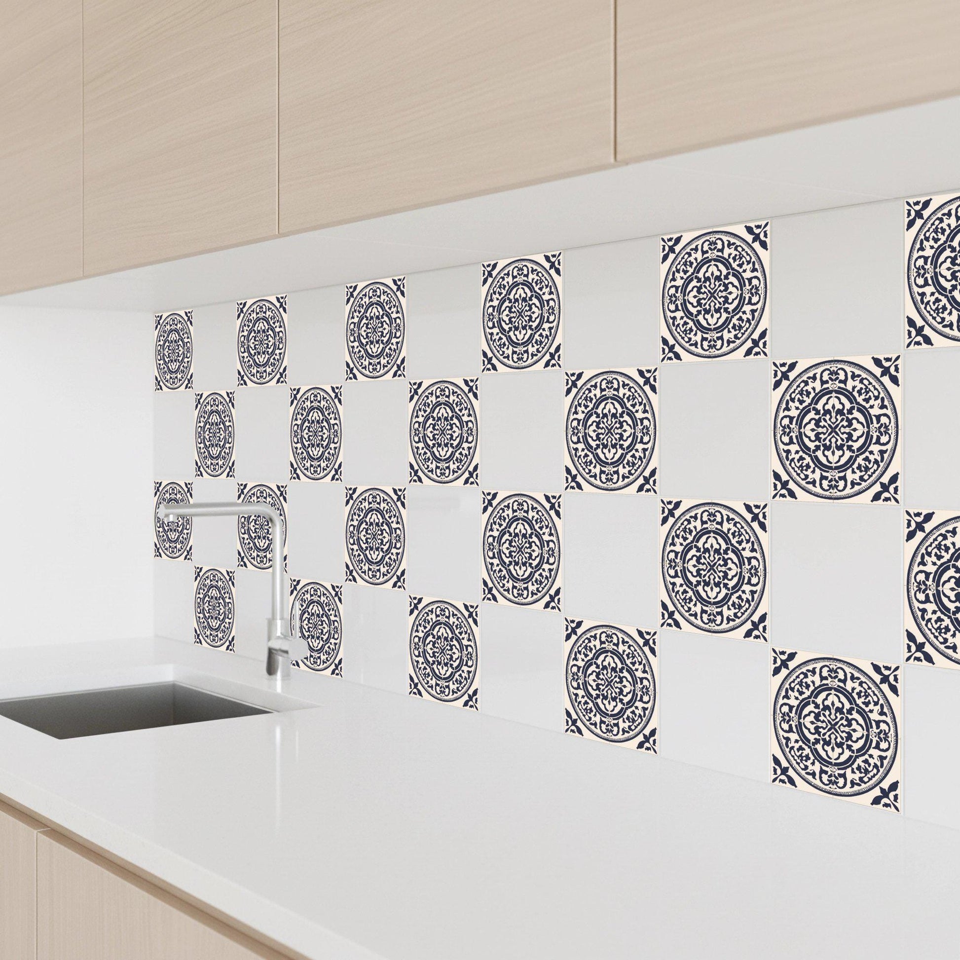 Ceramic Tile Stockholm Blue — Modern Geometric Design