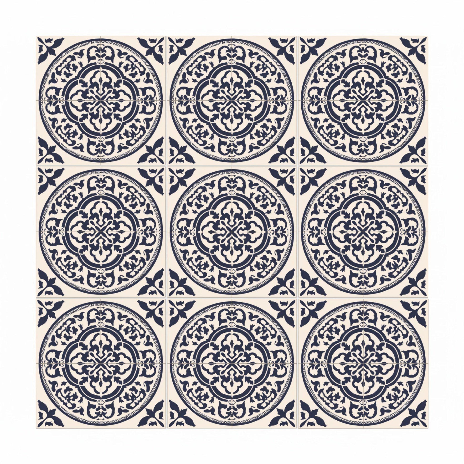Ceramic Tile Stockholm Blue — Modern Geometric Design