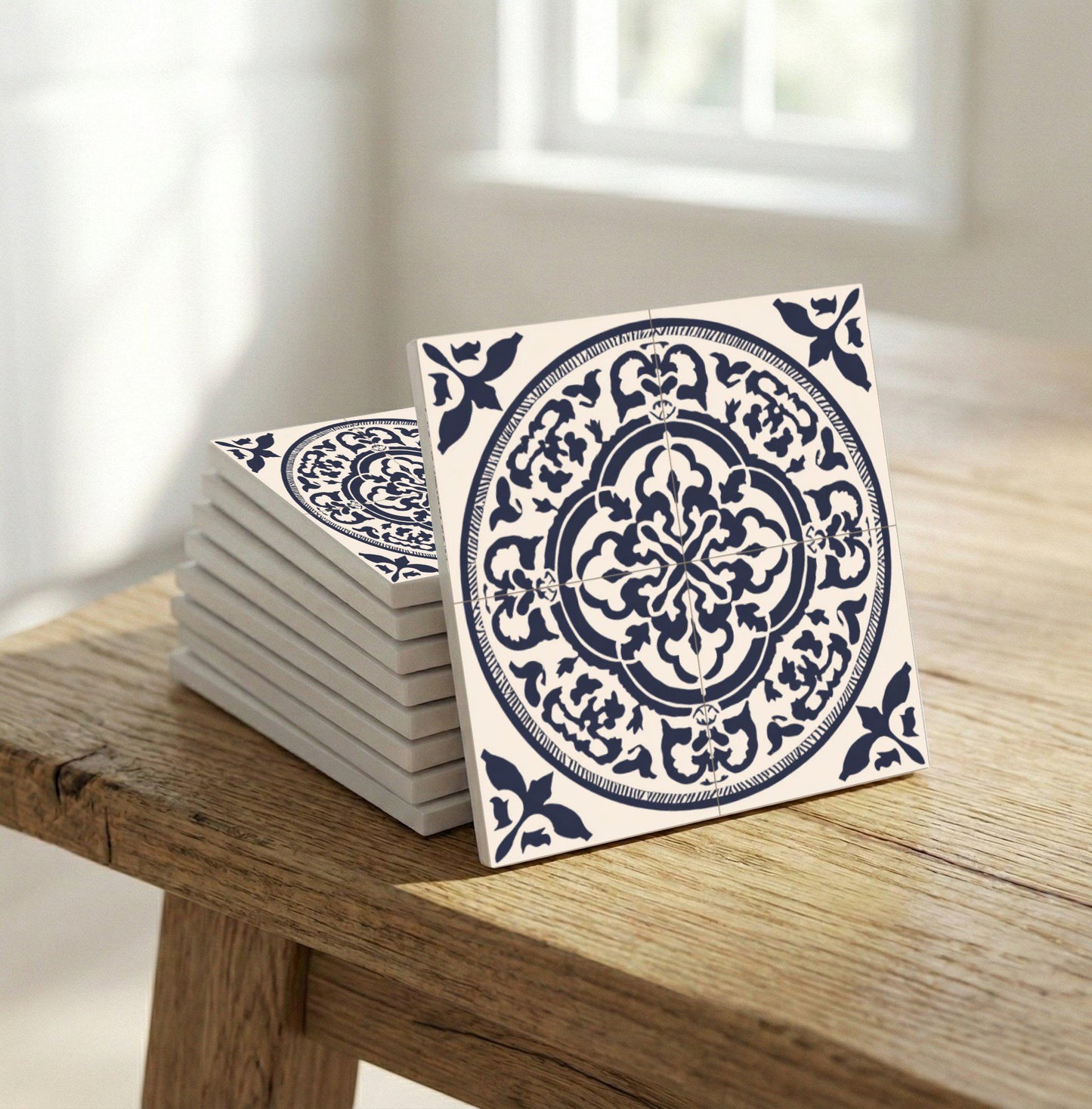 Ceramic Tile Stockholm Blue — Modern Geometric Design