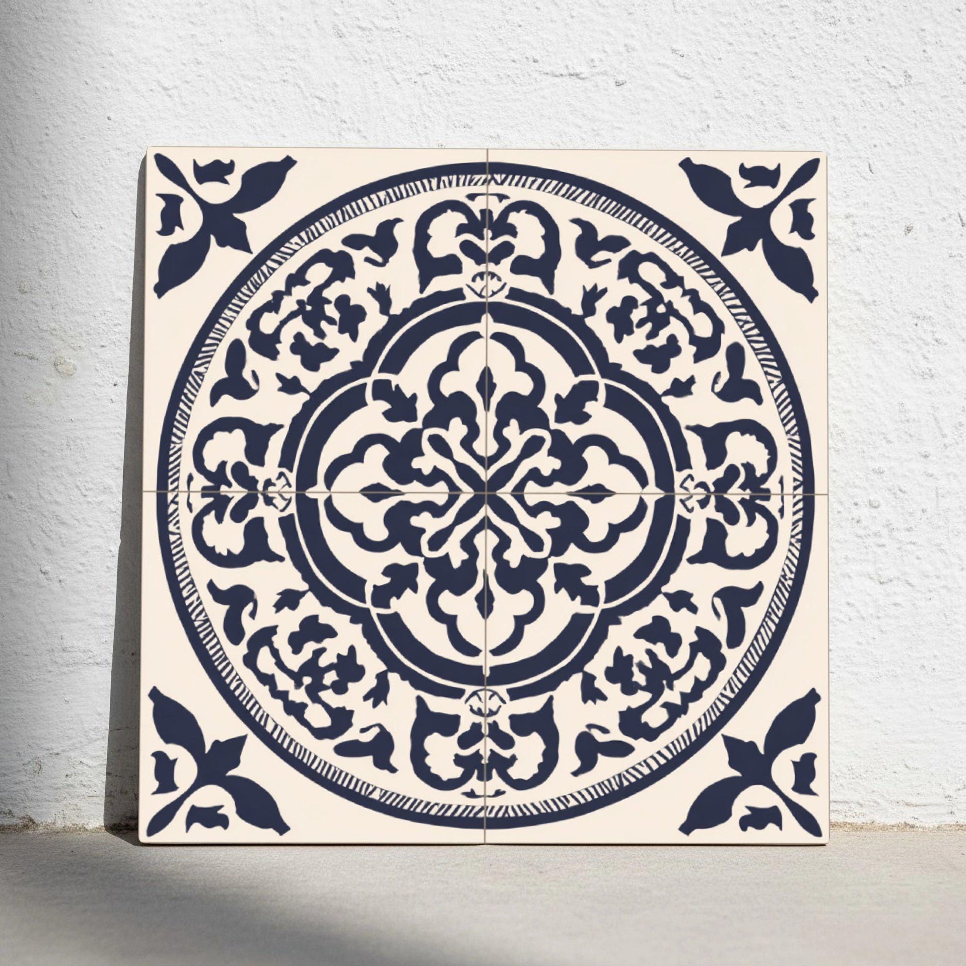 Ceramic Tile Stockholm Blue — Modern Geometric Design