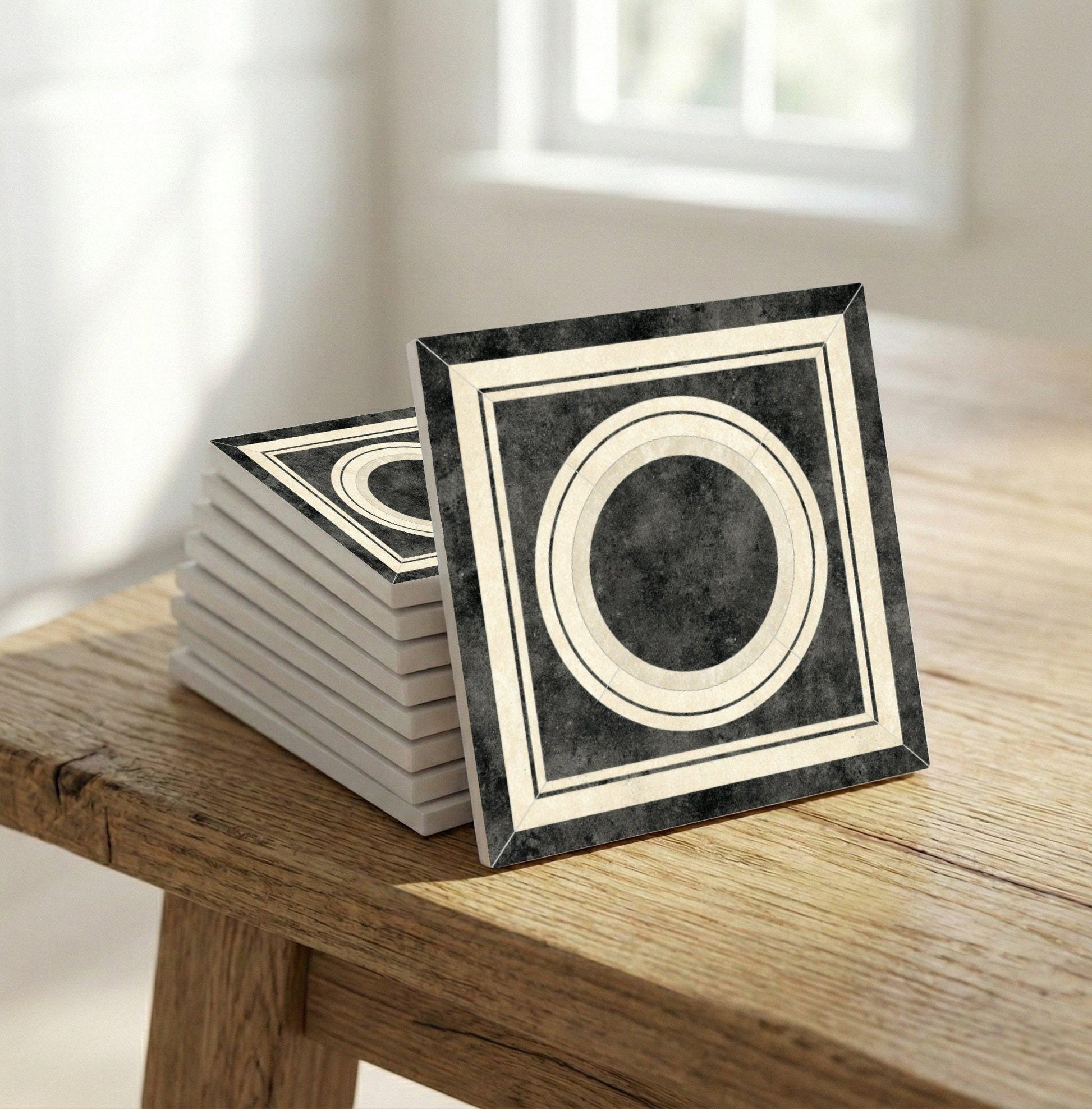 De lujo Monochrome — Contemporary Geometric Décor Decorative Tile