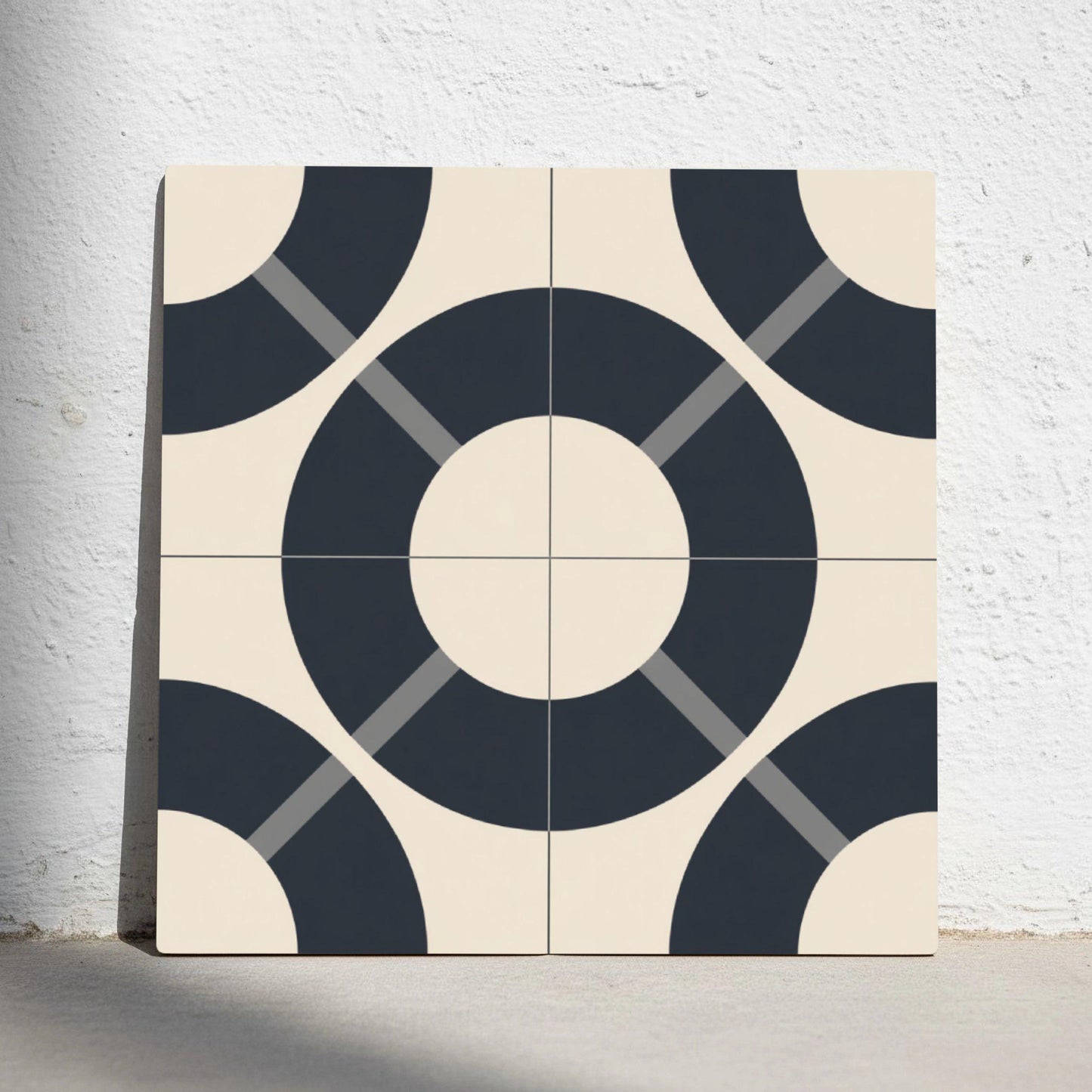 Transit Modernismus · Keramik-Wandfliese — Präzise Linien-Geometrie