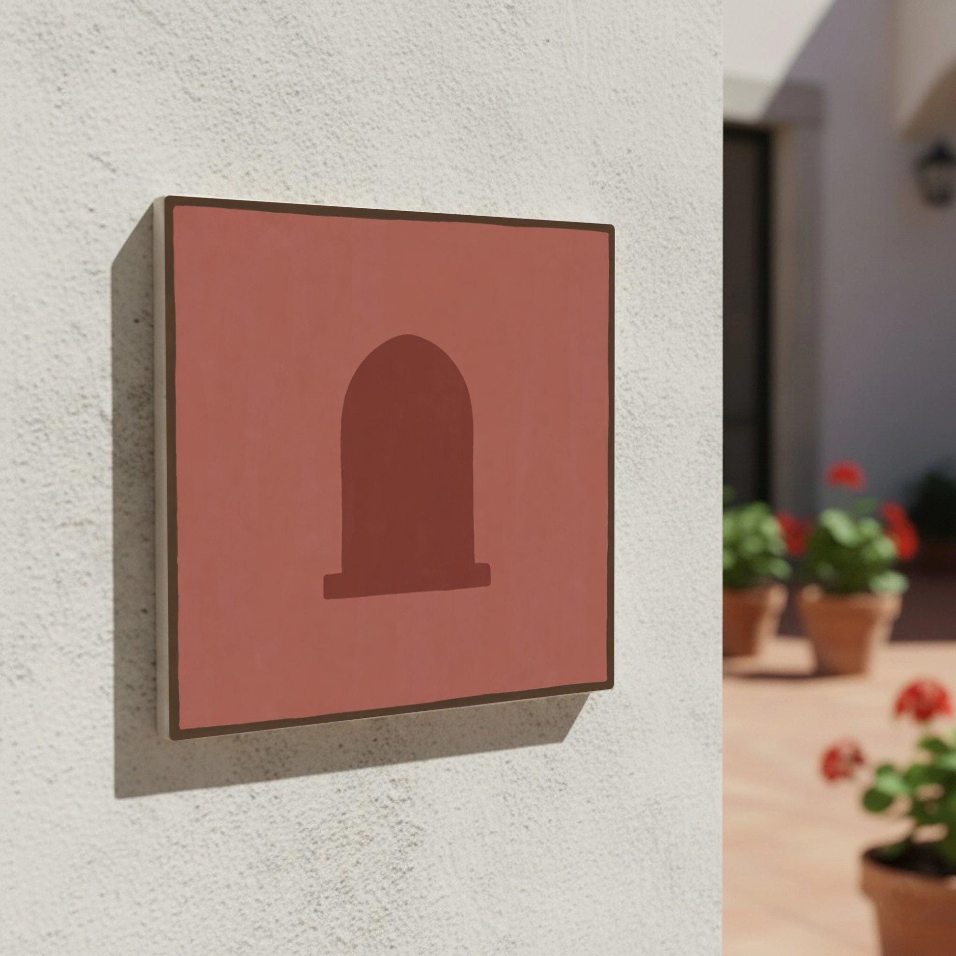 Azulejo Terracotta Arco Minimalista — Stile Mediterraneo
