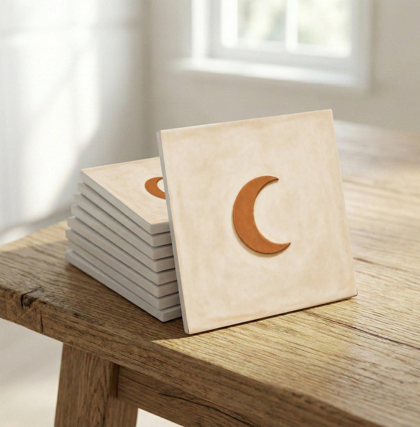 Crescent luna minimalista — Mediterranean Kitchen Tile Decorative Tile