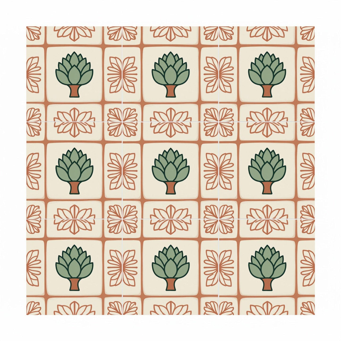 Azulejo Artichoke mediterráneo