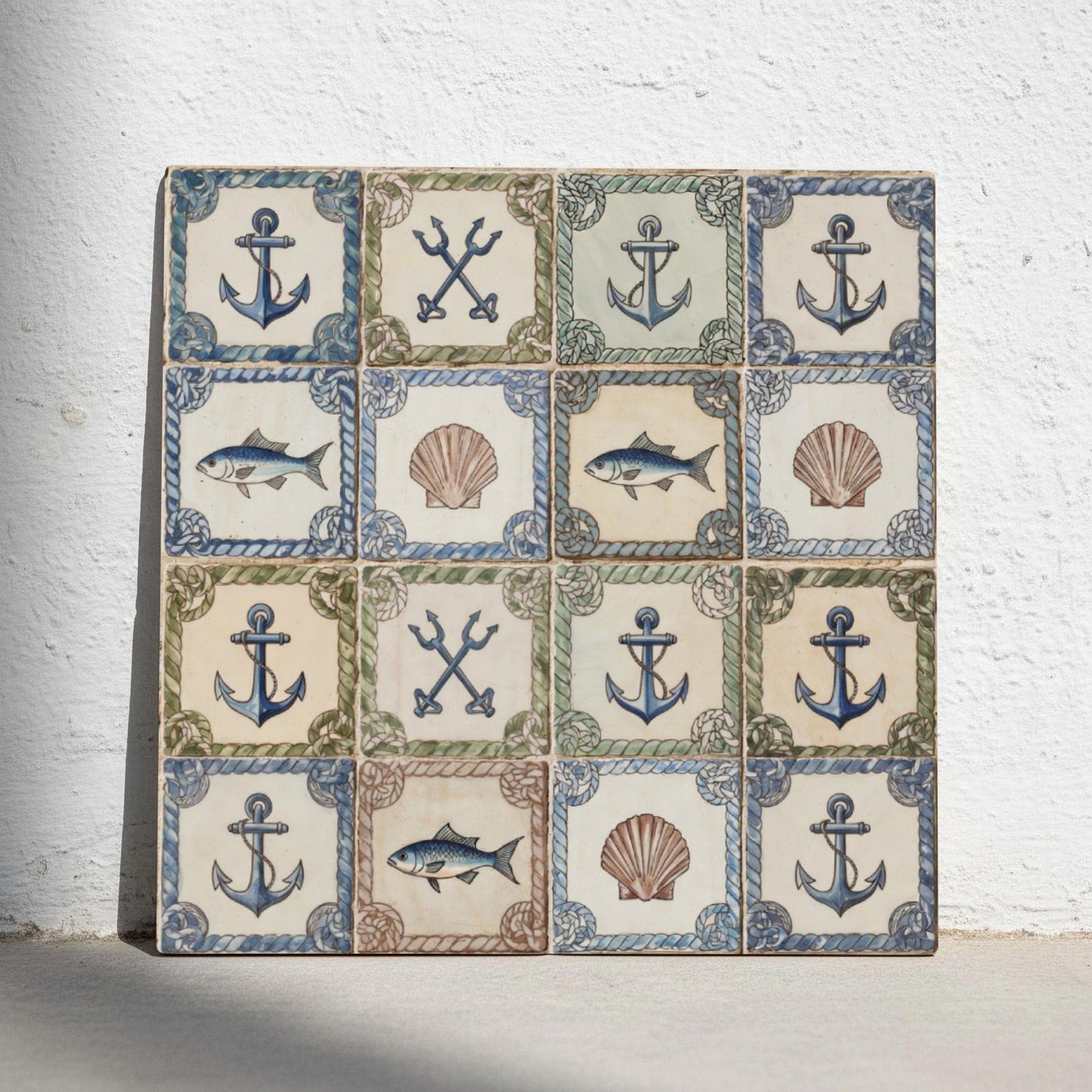 Nautical Harbor · Ceramic Wall Tile — Geometric Pattern
