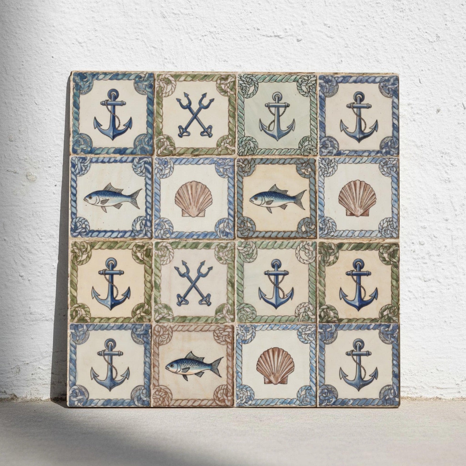 Nautical Harbor · Ceramic Wall Tile — Geometric Pattern