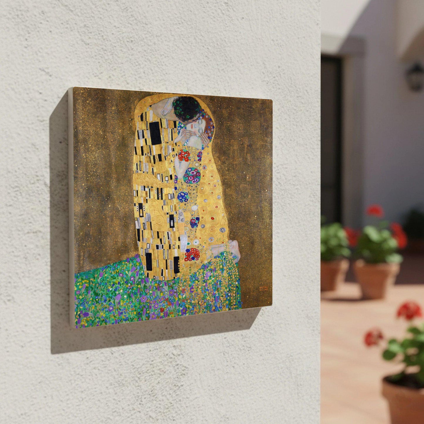 Fliese Kiss by Gustav Klimt · Klassische Malerei auf Keramik