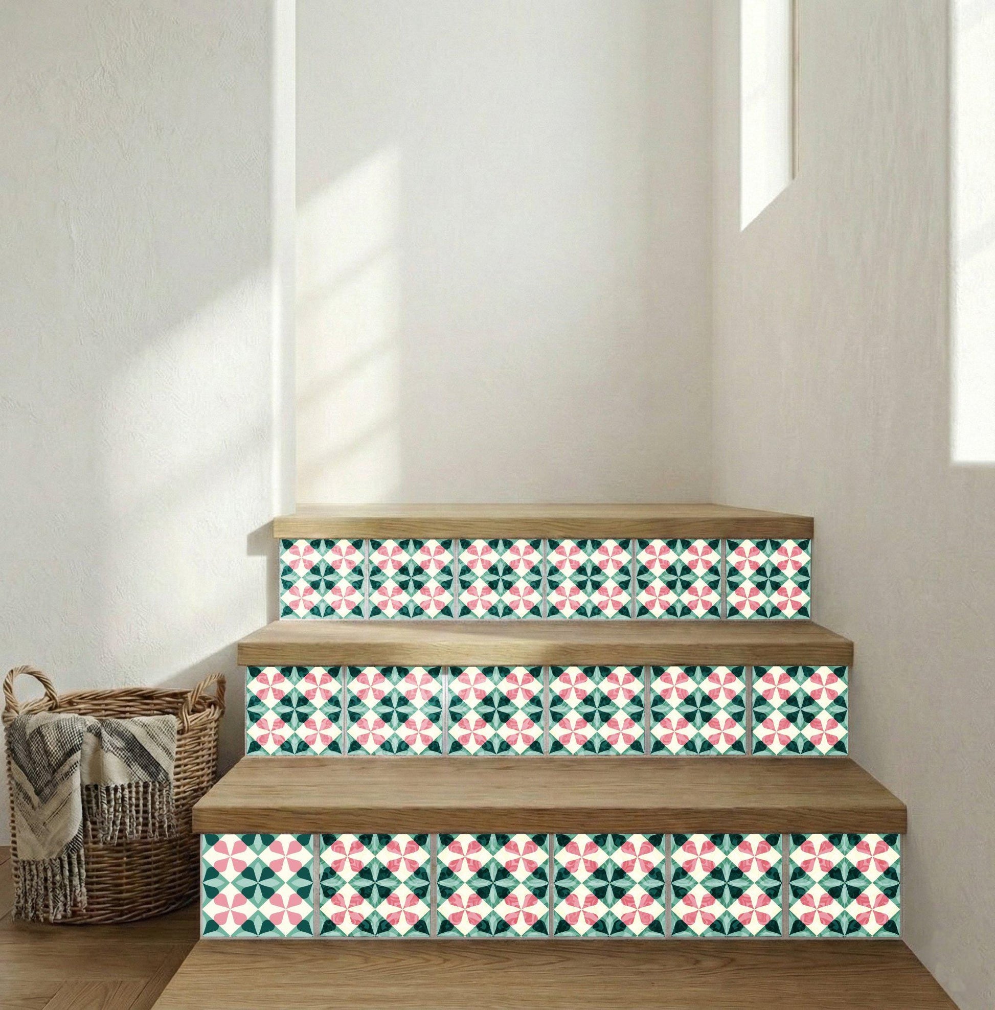 Pastel Retro — Nature Motif Décor Ceramic Tile