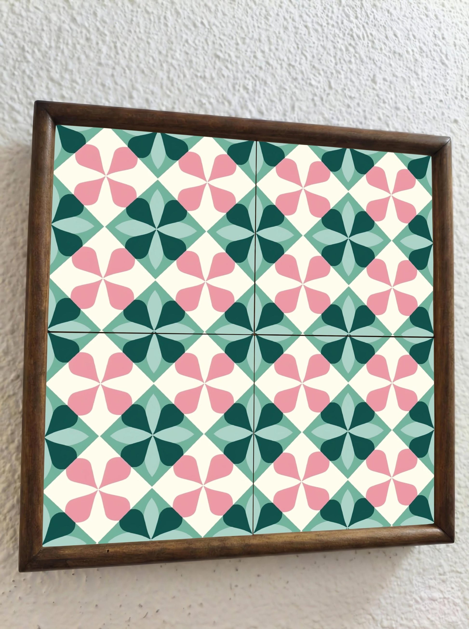 Pastel Retro — Nature Motif Décor Ceramic Tile