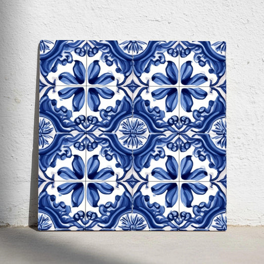 Azulejo Oporto azul y blanco