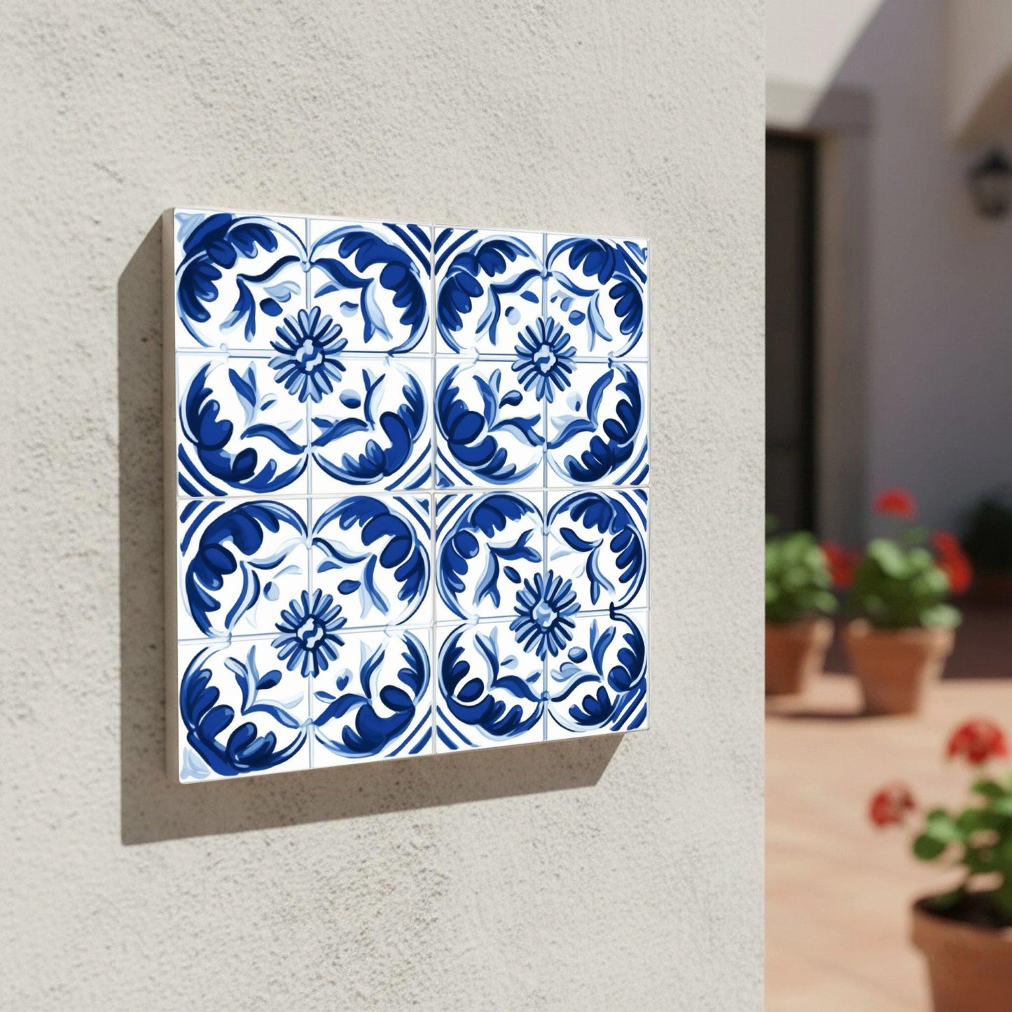 Azulejo Coimbra portugués azul azulejo