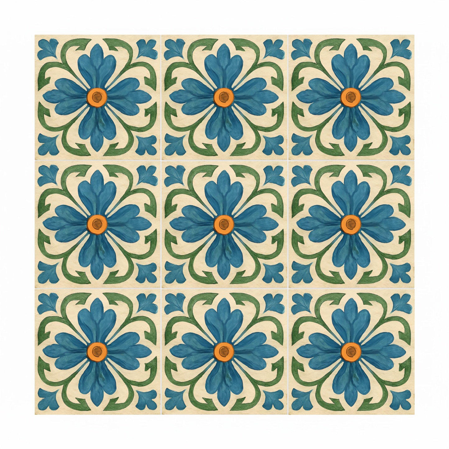 Catalan Floral — Keramikfliese, Florales & botanisches Design