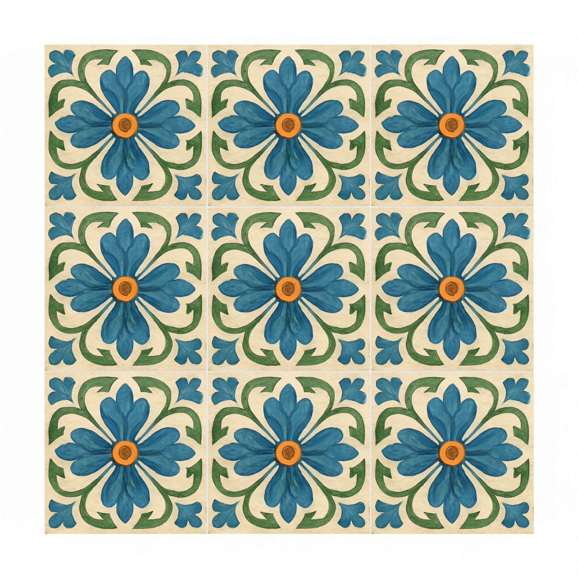 Catalan Floral — Keramikfliese, Florales & botanisches Design