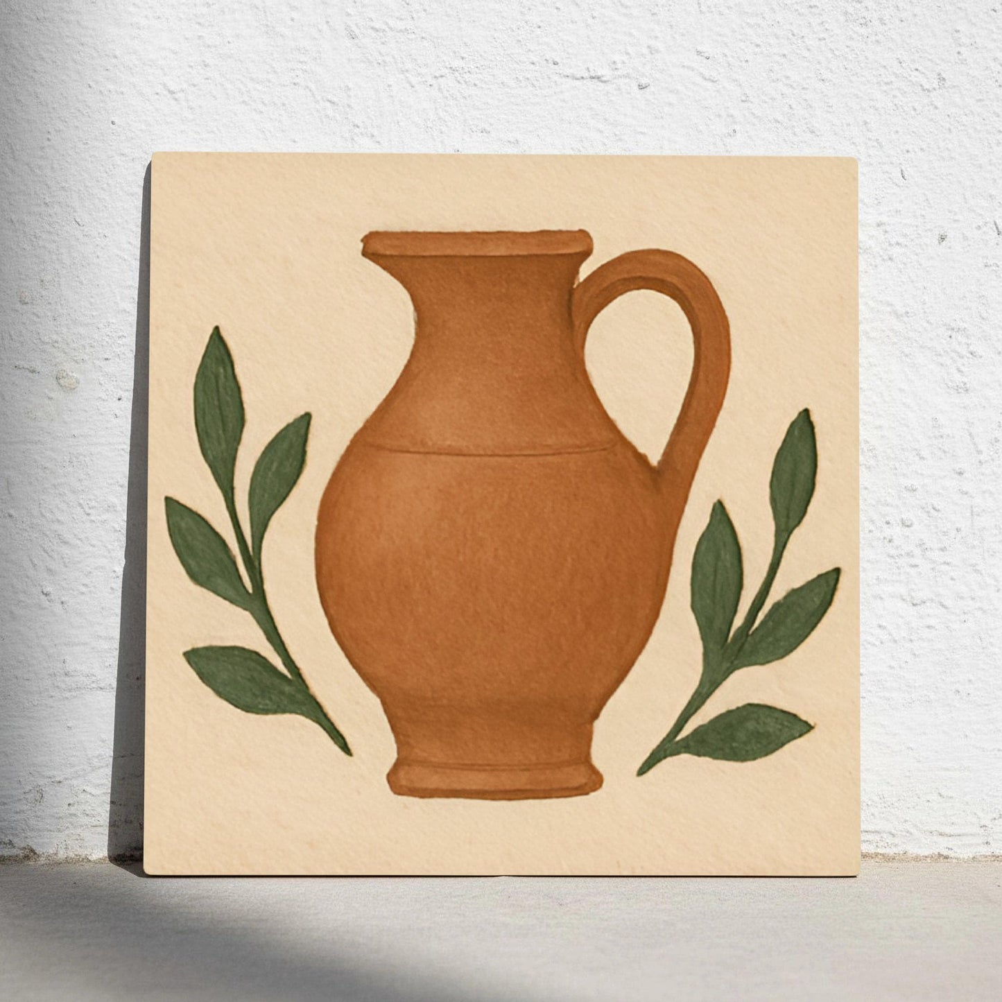 Azulejo Terracotta Jug Mediterraneo — Stile Mediterraneo