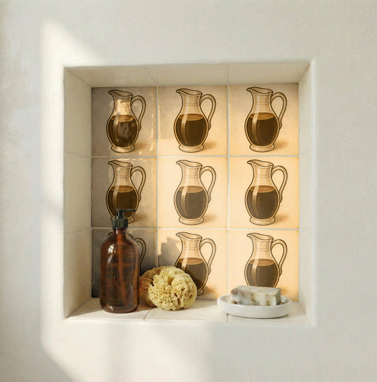 Azulejo Olivo Oil Carafe