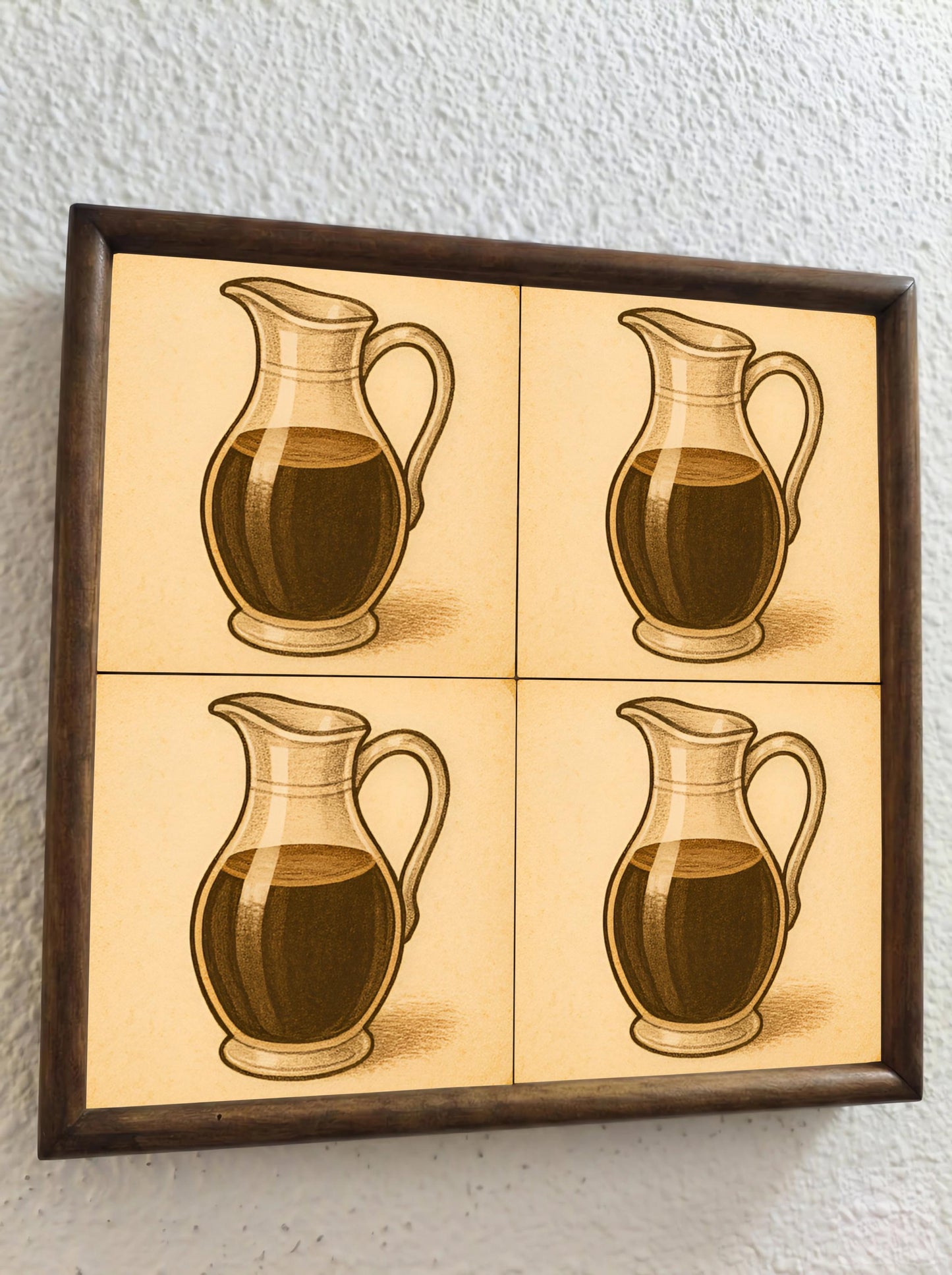 Carreau Huile d'Olive Carafe · Motif Botanique
