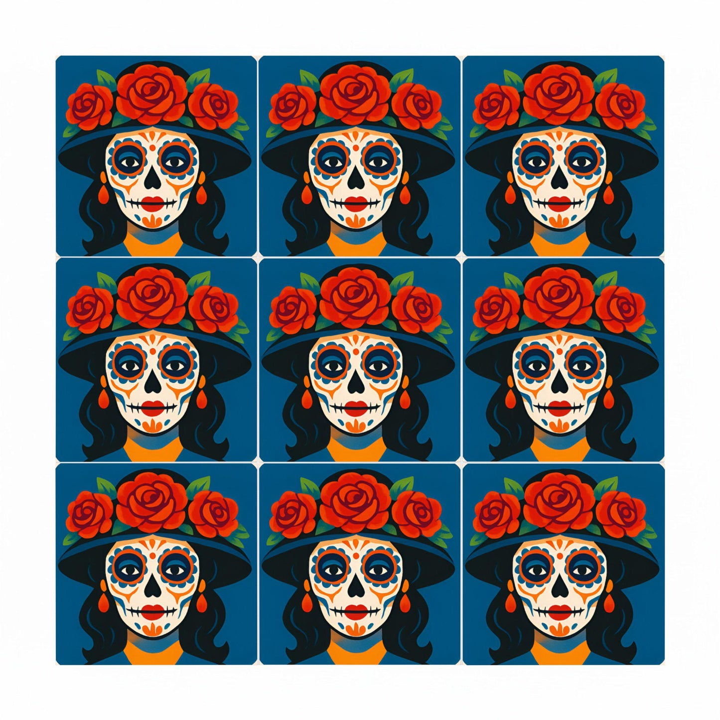 Azulejo Día de los Muertos