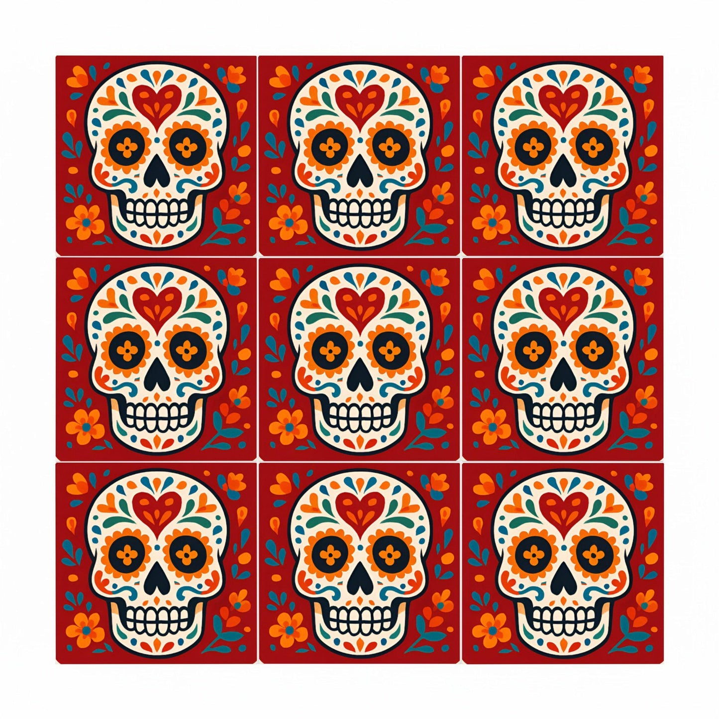 Azulejo Sugar Skull