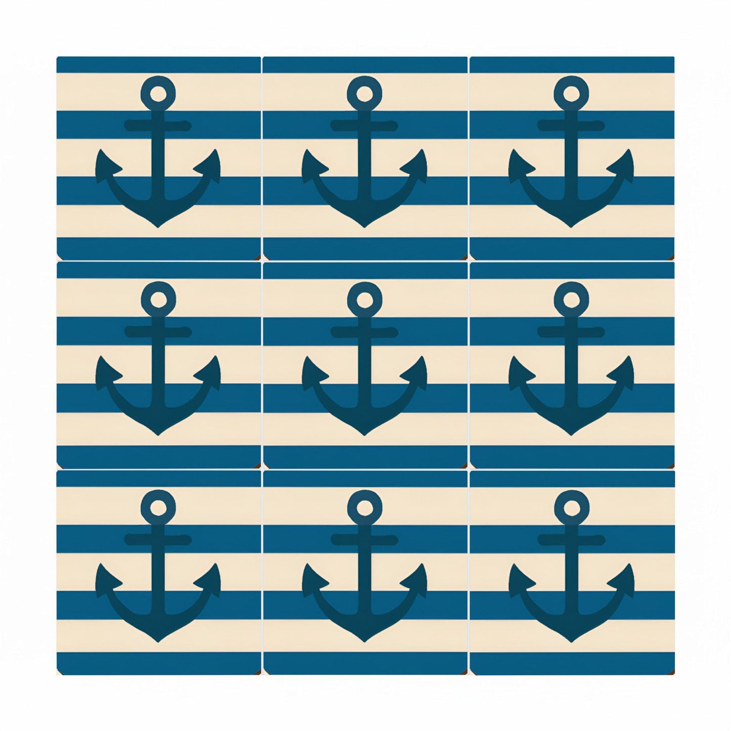 Nautical Anchor — Coastal Mediterranean Décor Ceramic Tile