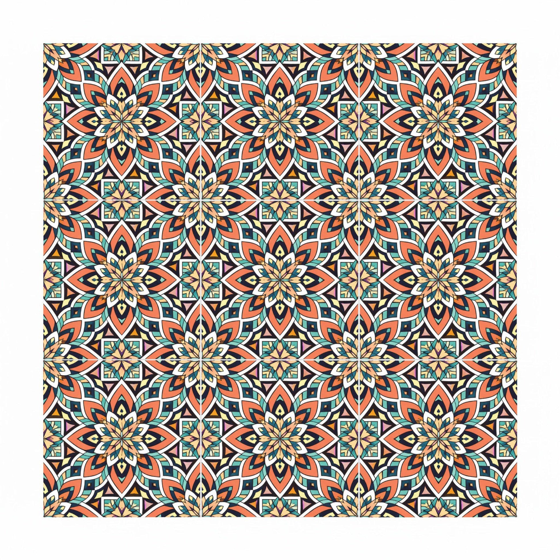 Ceramic Tile Mosaic Mediterranean Geometric — Geometric Pattern