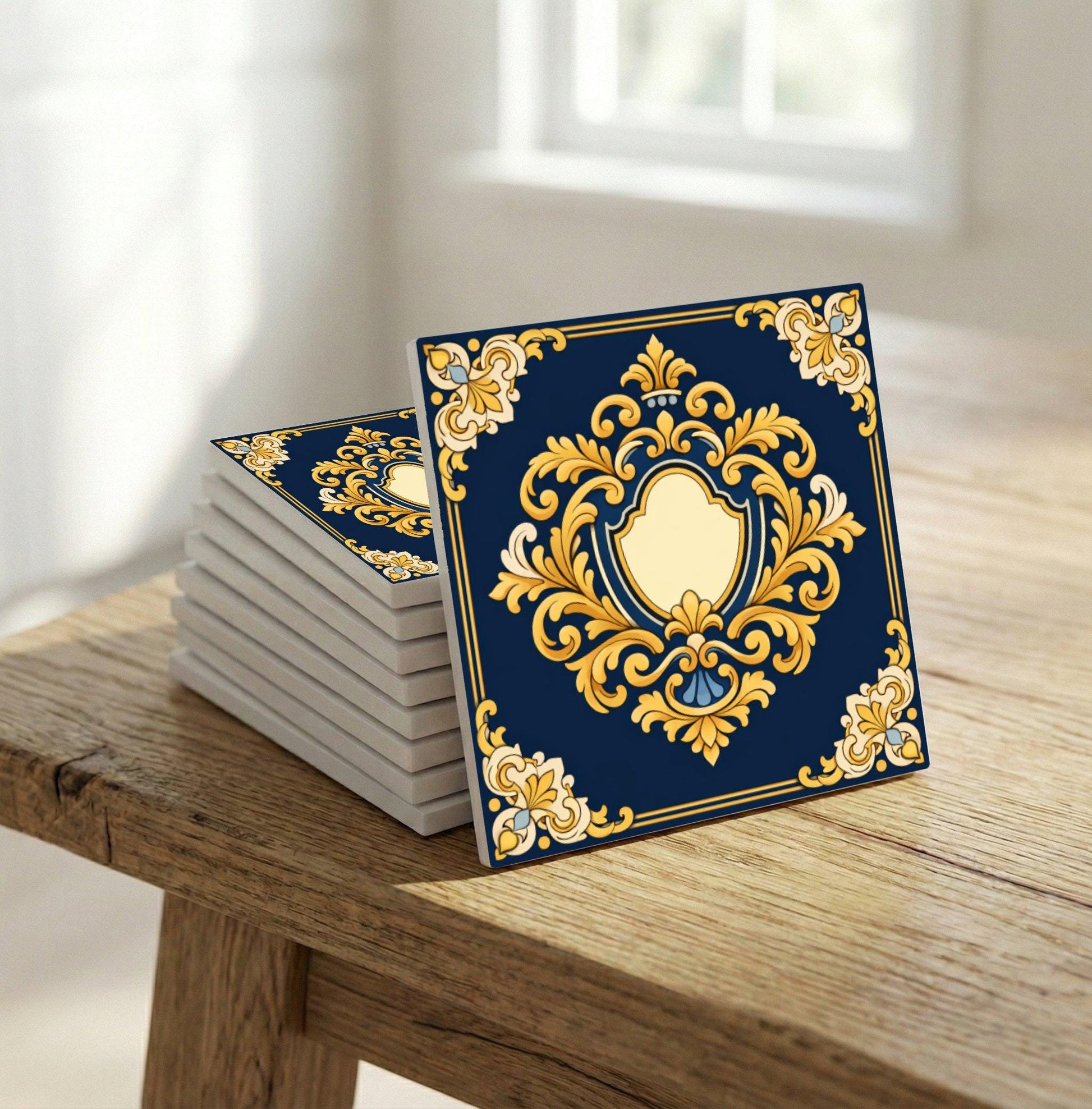 Ceramic Tile Lyon Heraldic — Contemporary Geometric Décor