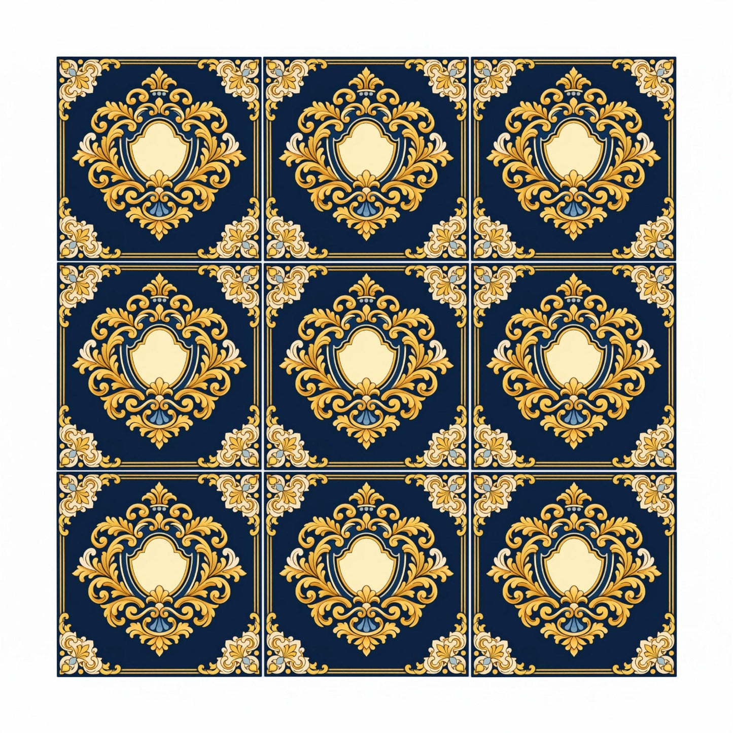 Ceramic Tile Lyon Heraldic — Contemporary Geometric Décor