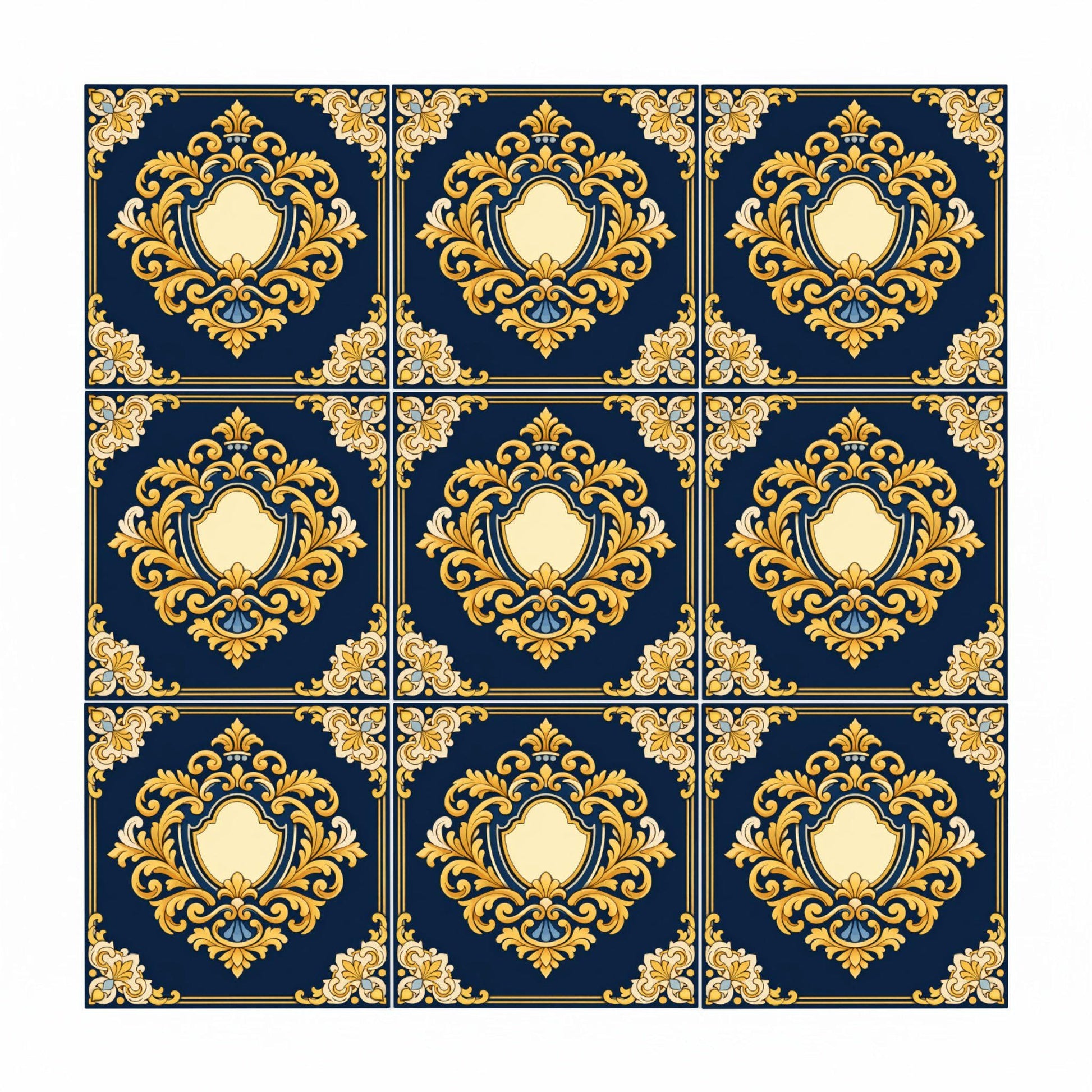 Ceramic Tile Lyon Heraldic — Contemporary Geometric Décor