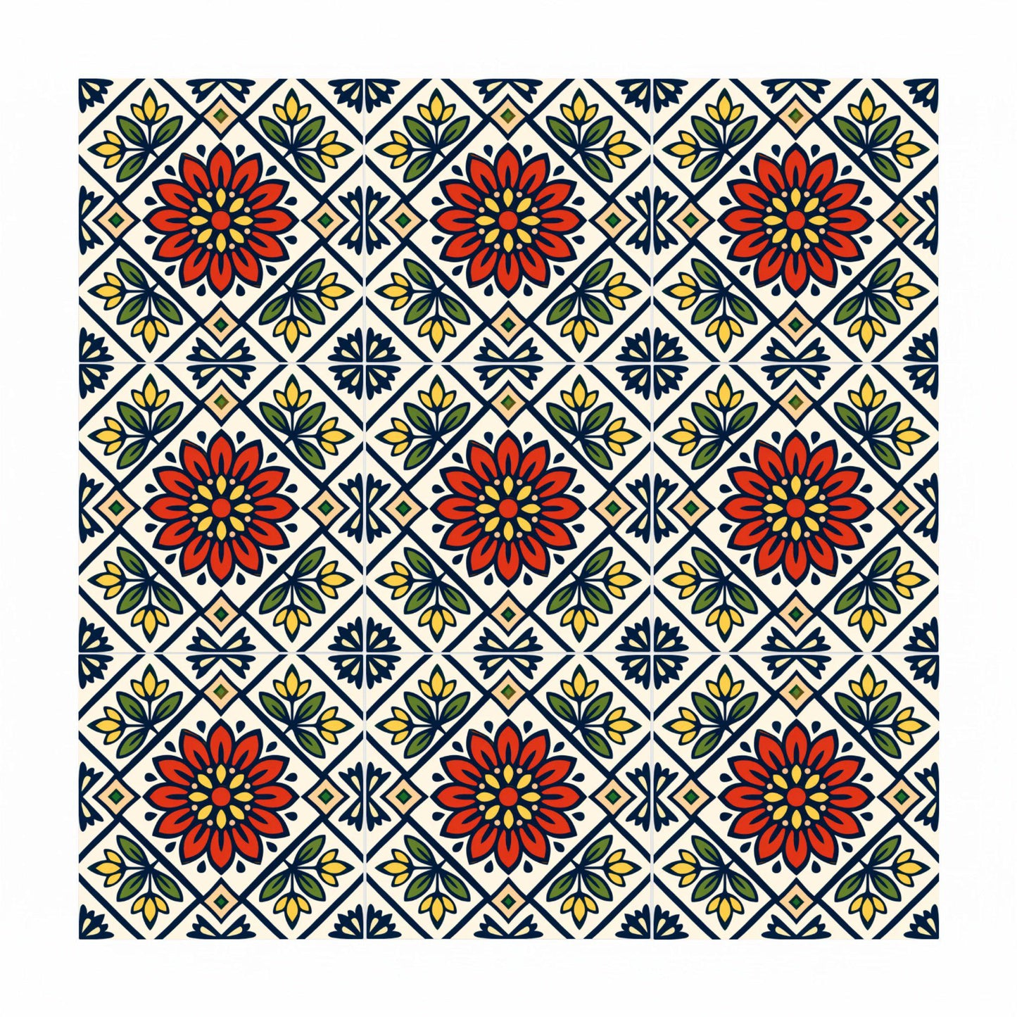 Fliese Hungarian Volkstümlich Floral · Natur-Dekor