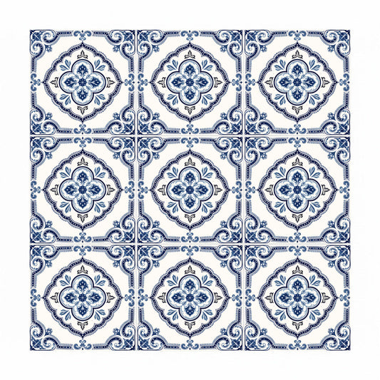 Azulejo Galician azul y blanco