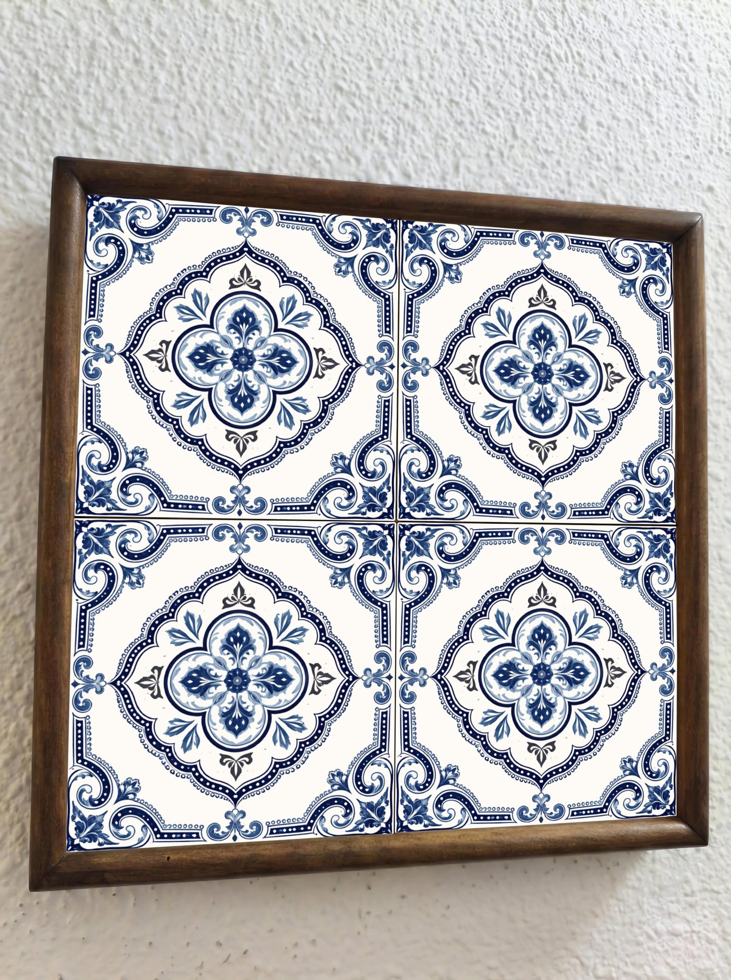 Azulejo Galician azul y blanco