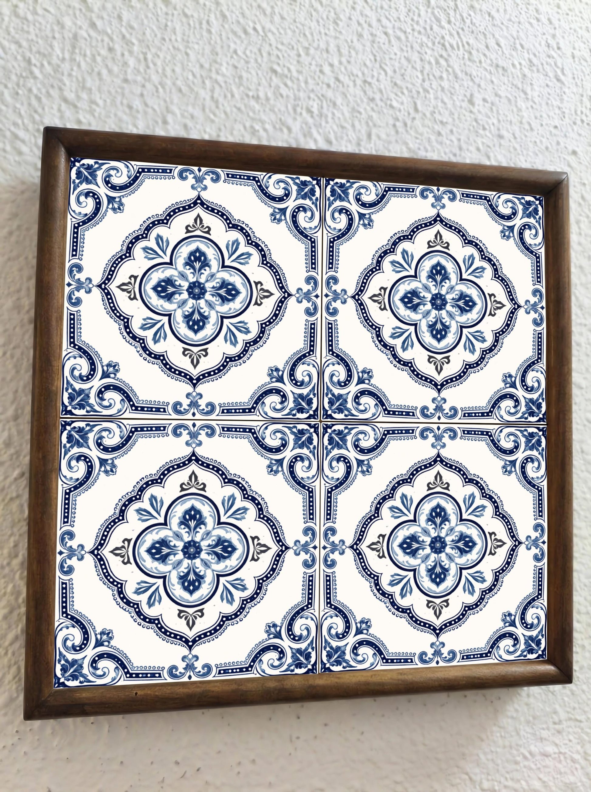 Azulejo Galician azul y blanco