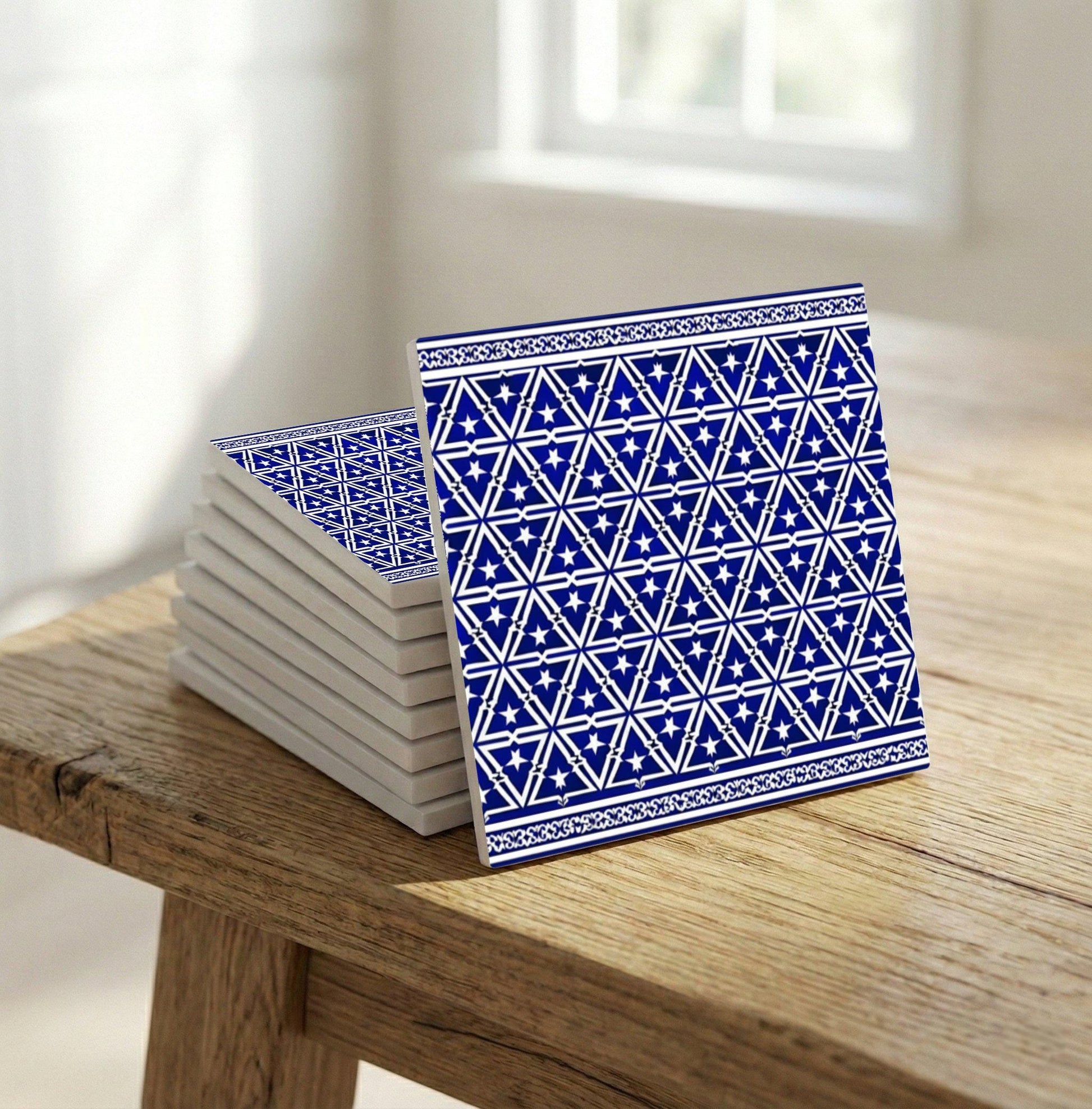 Azulejo Amalfi azul celosía