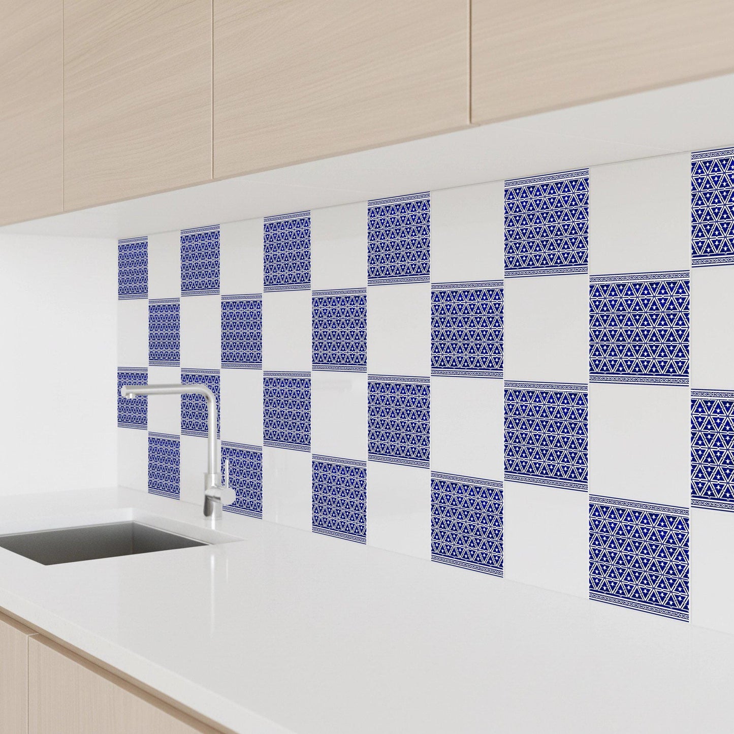 Azulejo Amalfi azul celosía