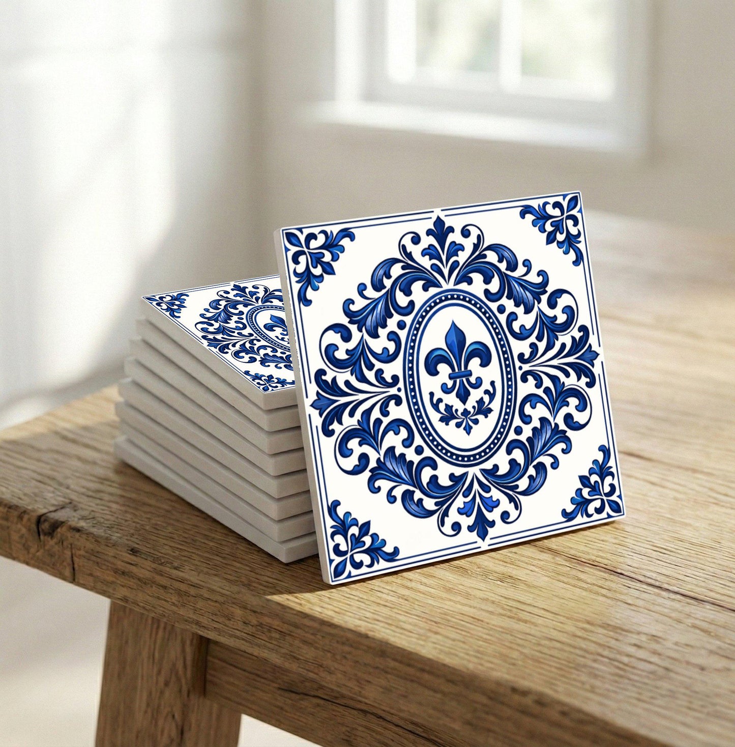 Azulejo Toulouse flor de lis — Ricordo di Viaggio in Ceramica