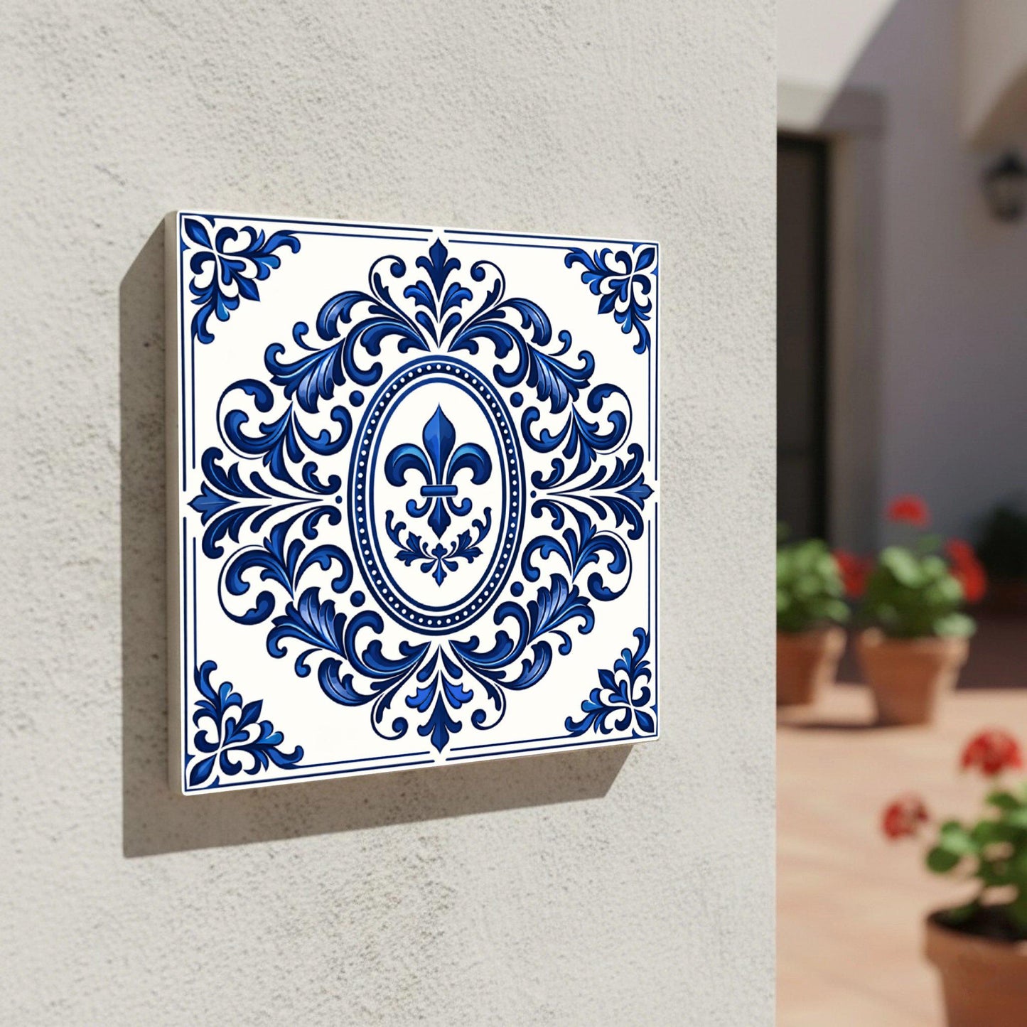 Azulejo Toulouse flor de lis — Ricordo di Viaggio in Ceramica