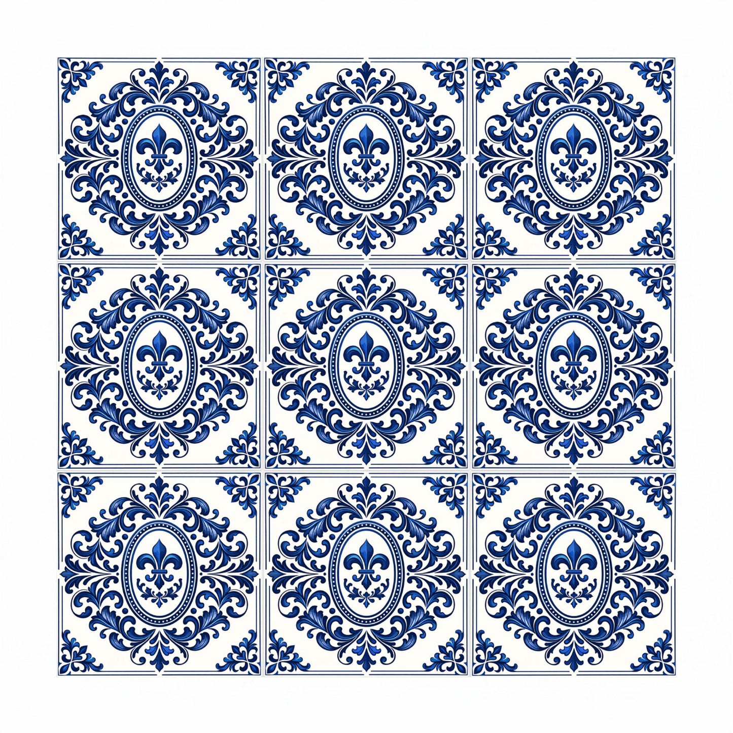Azulejo Toulouse flor de lis — Ricordo di Viaggio in Ceramica