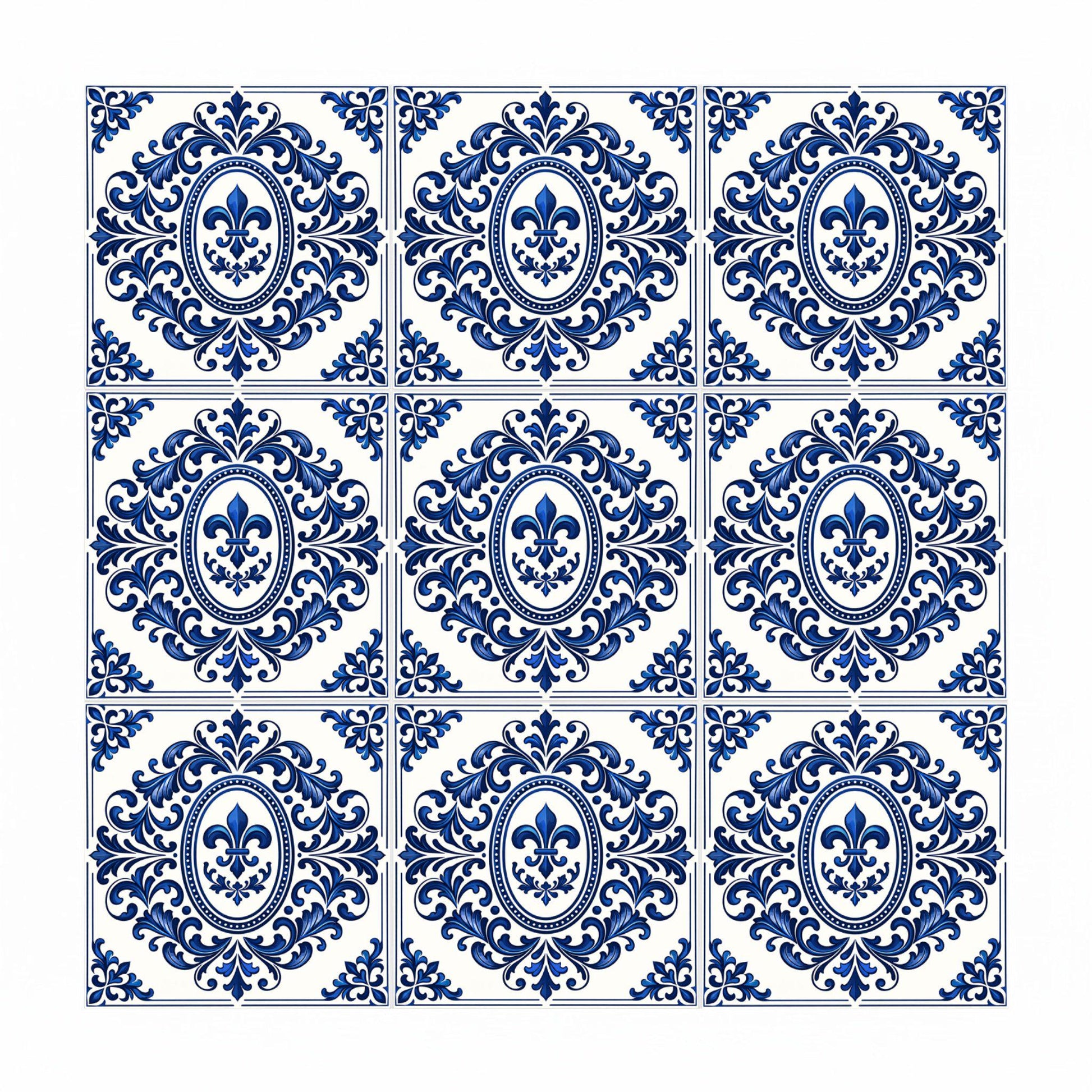 Azulejo Toulouse flor de lis — Ricordo di Viaggio in Ceramica