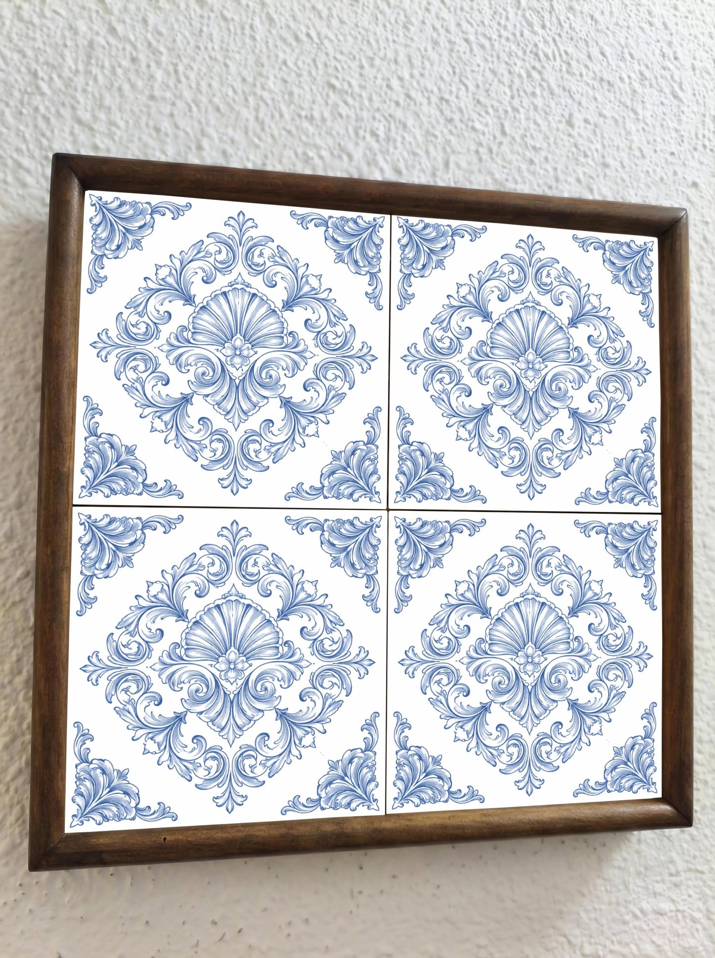 Santiago Baroque Shell — Ornamental Ceramic Décor Decorative Tile