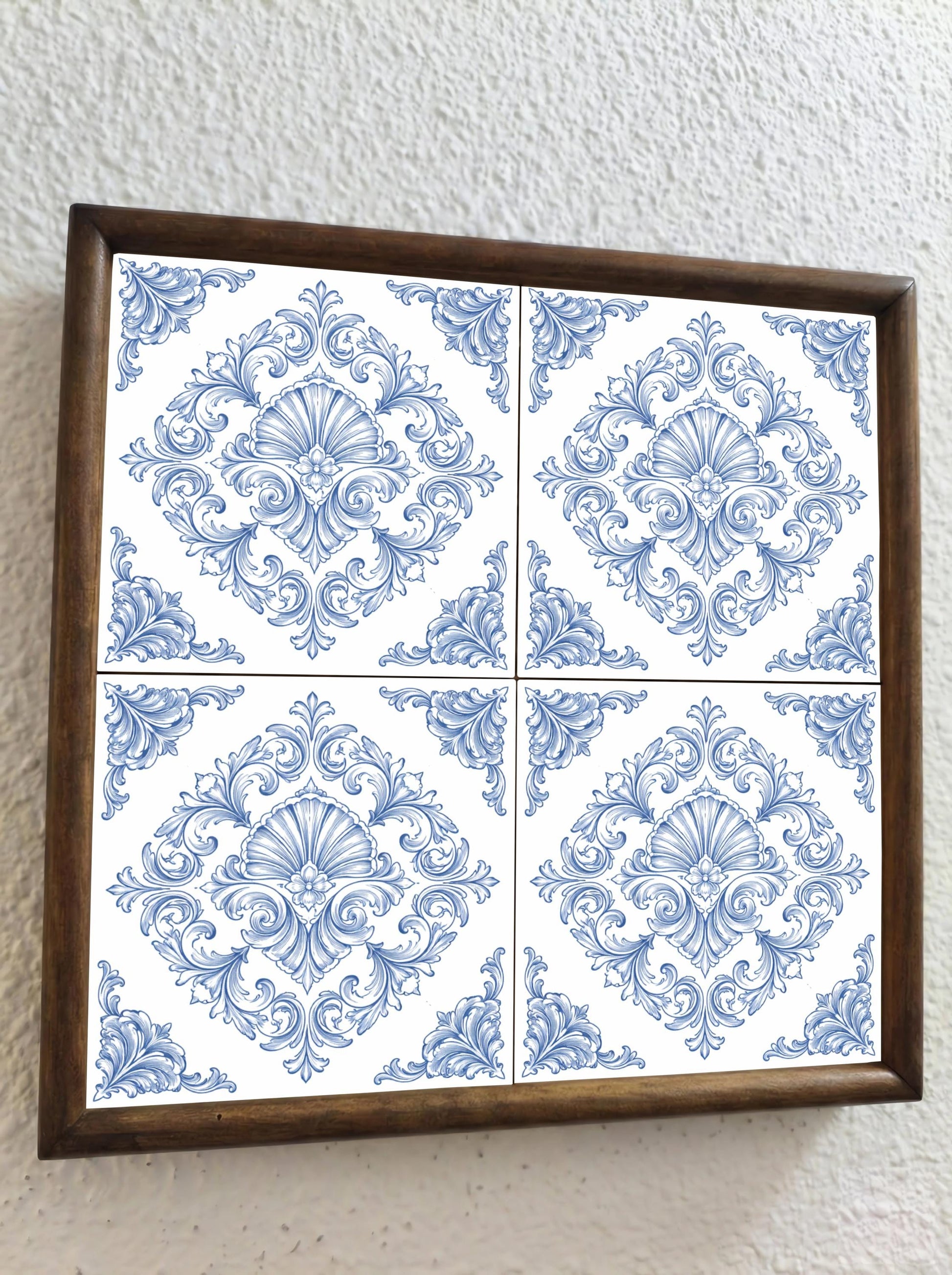 Santiago Baroque Shell — Ornamental Ceramic Décor Decorative Tile