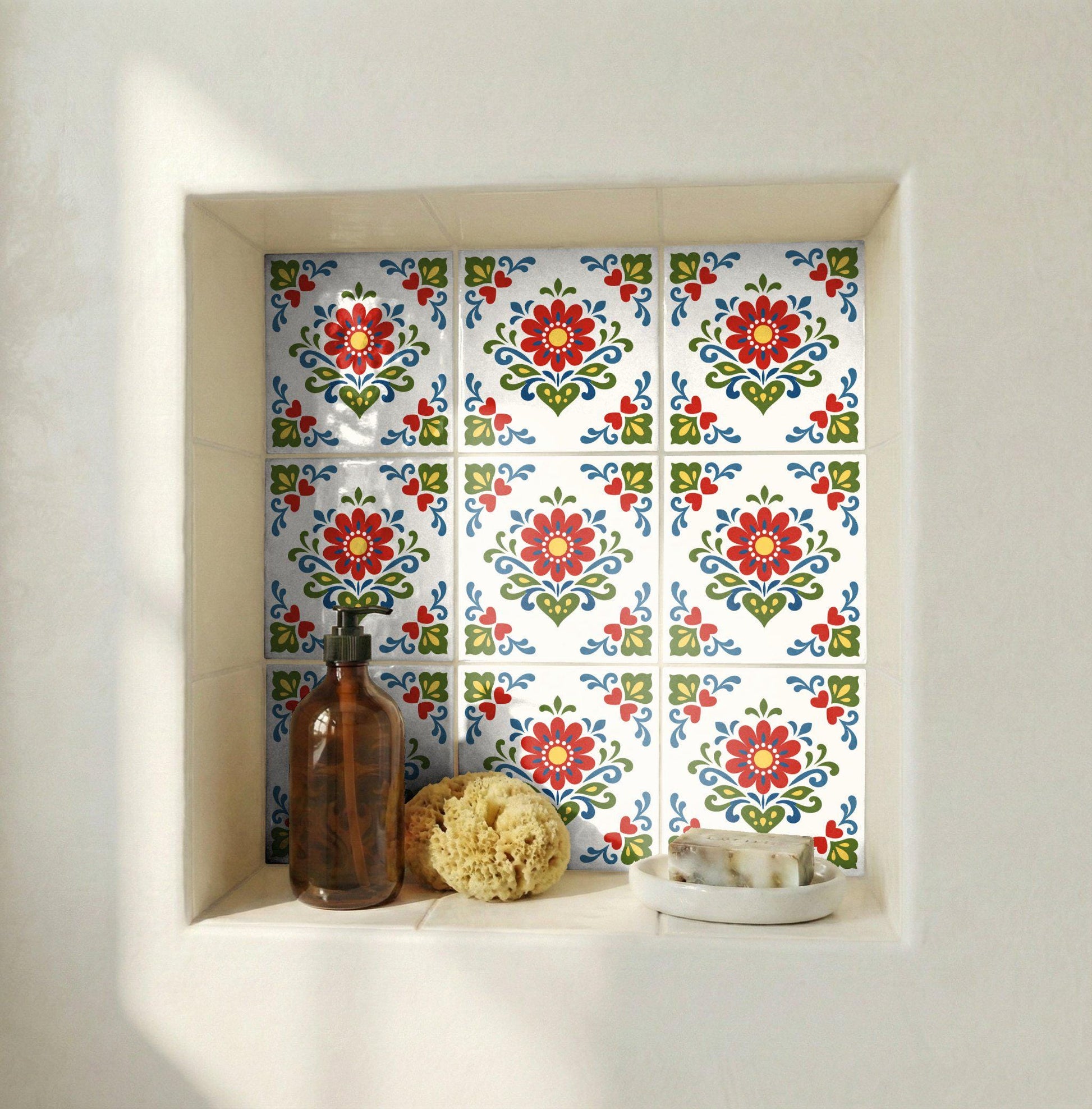Zakopane Folk Floral — Floral & Botanical Design Ceramic Tile
